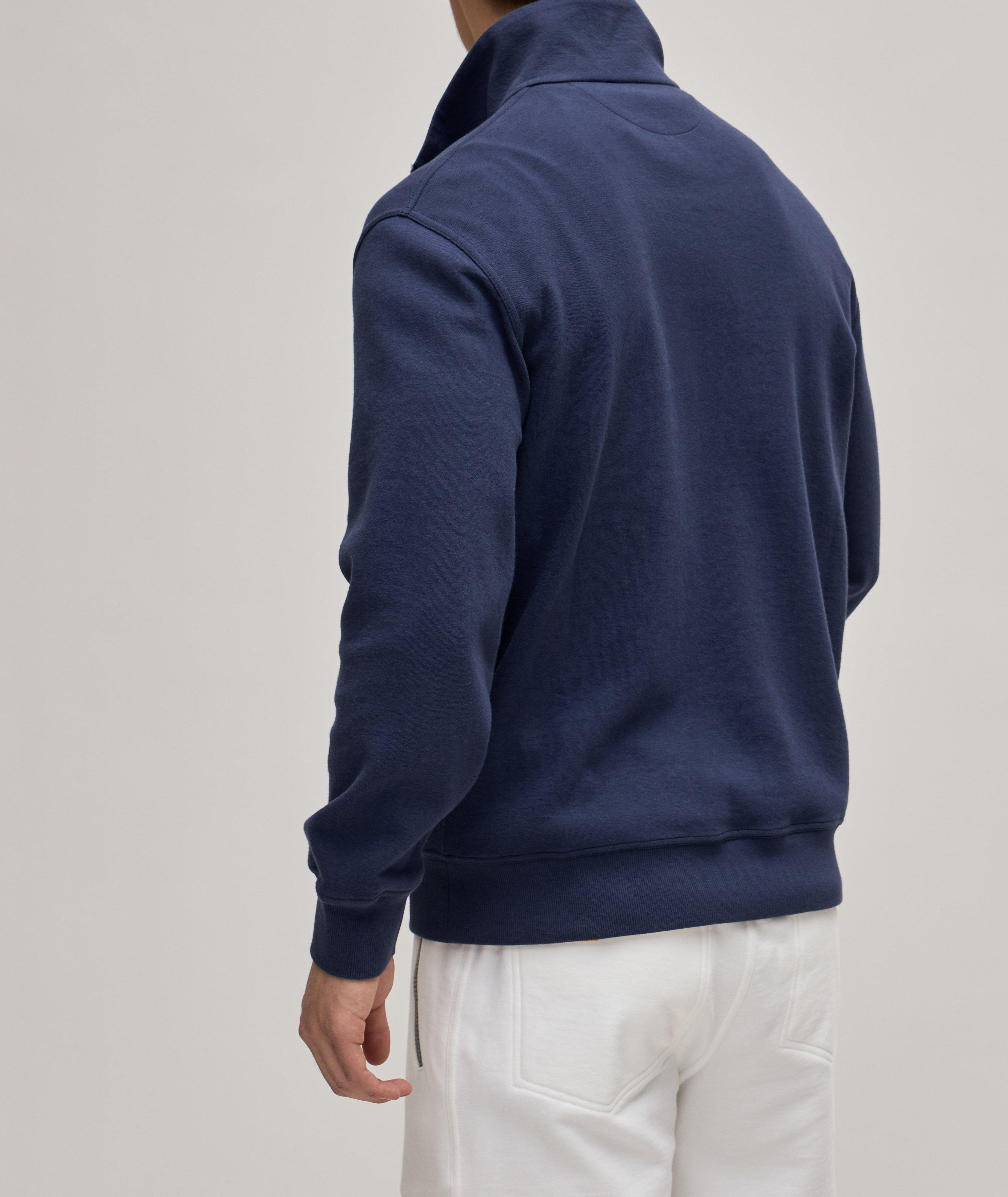 Stretch-Cotton Half Zip Sweater image 3