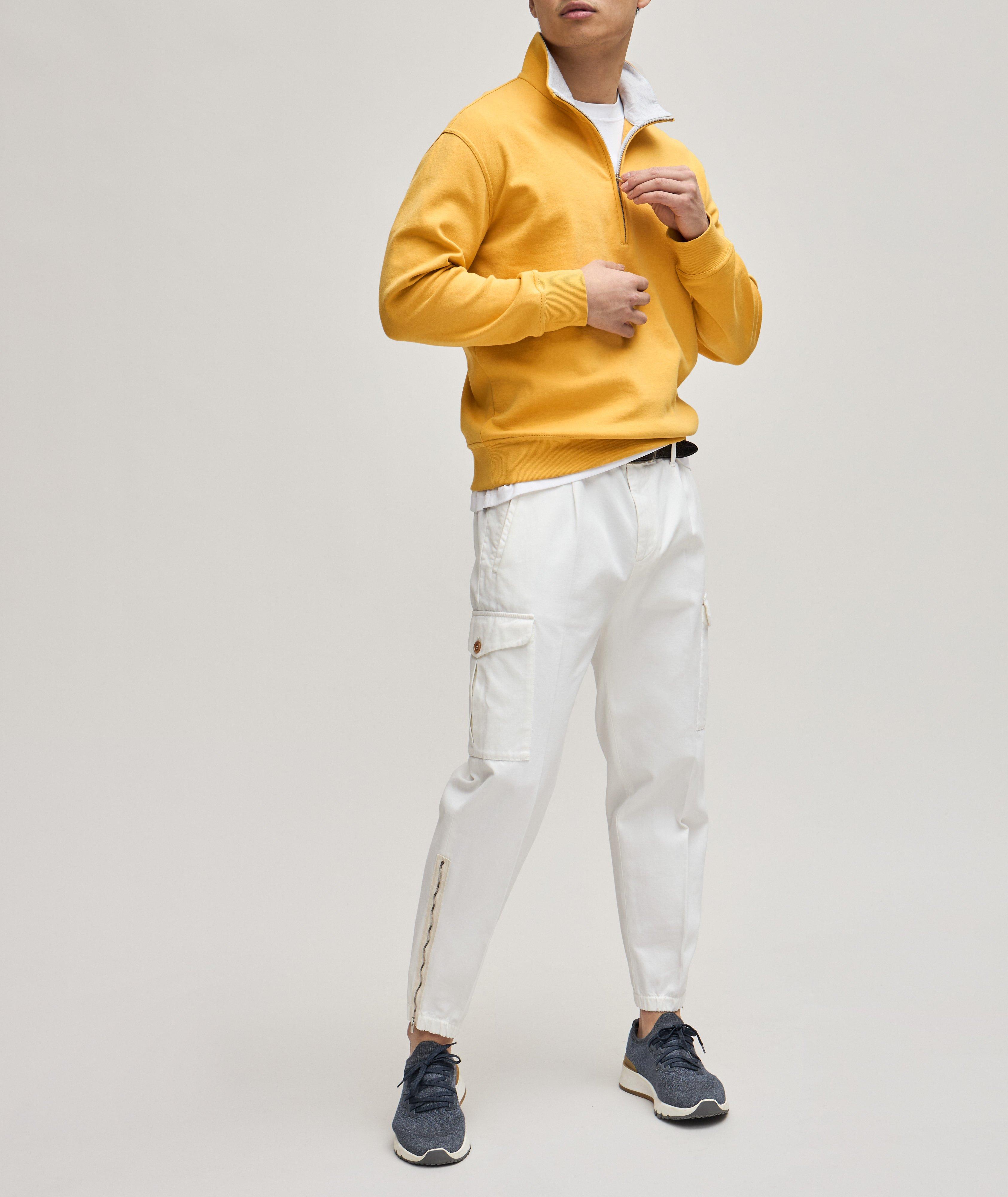 Pull en coton extensible à demi-glissière image 1