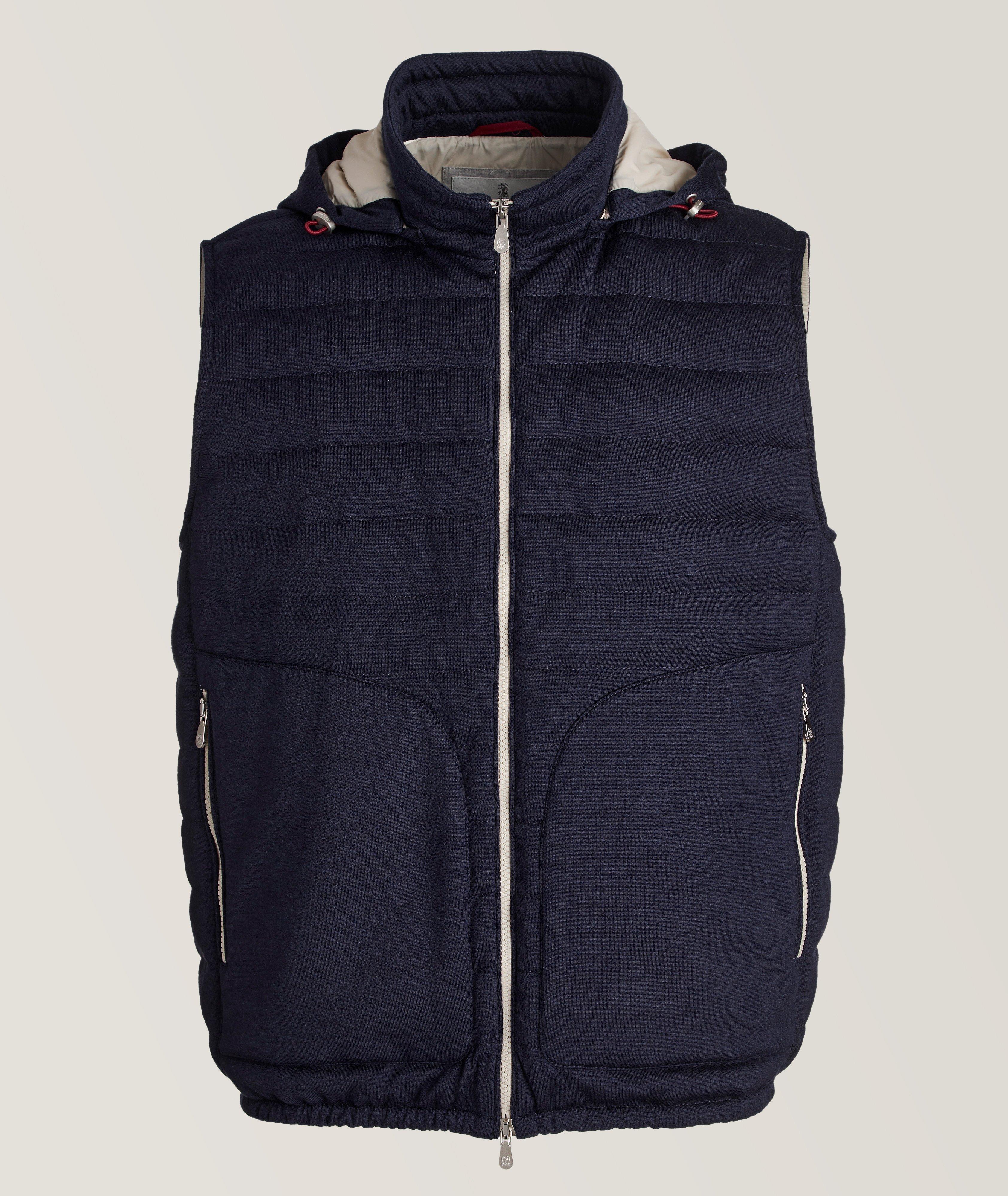 Brunello Cucinelli - Wool, silk and cashmere down vest Brunello Cucinelli