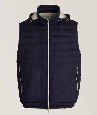Brunello Cucinelli Wool-Cashmere Knit Down Vest