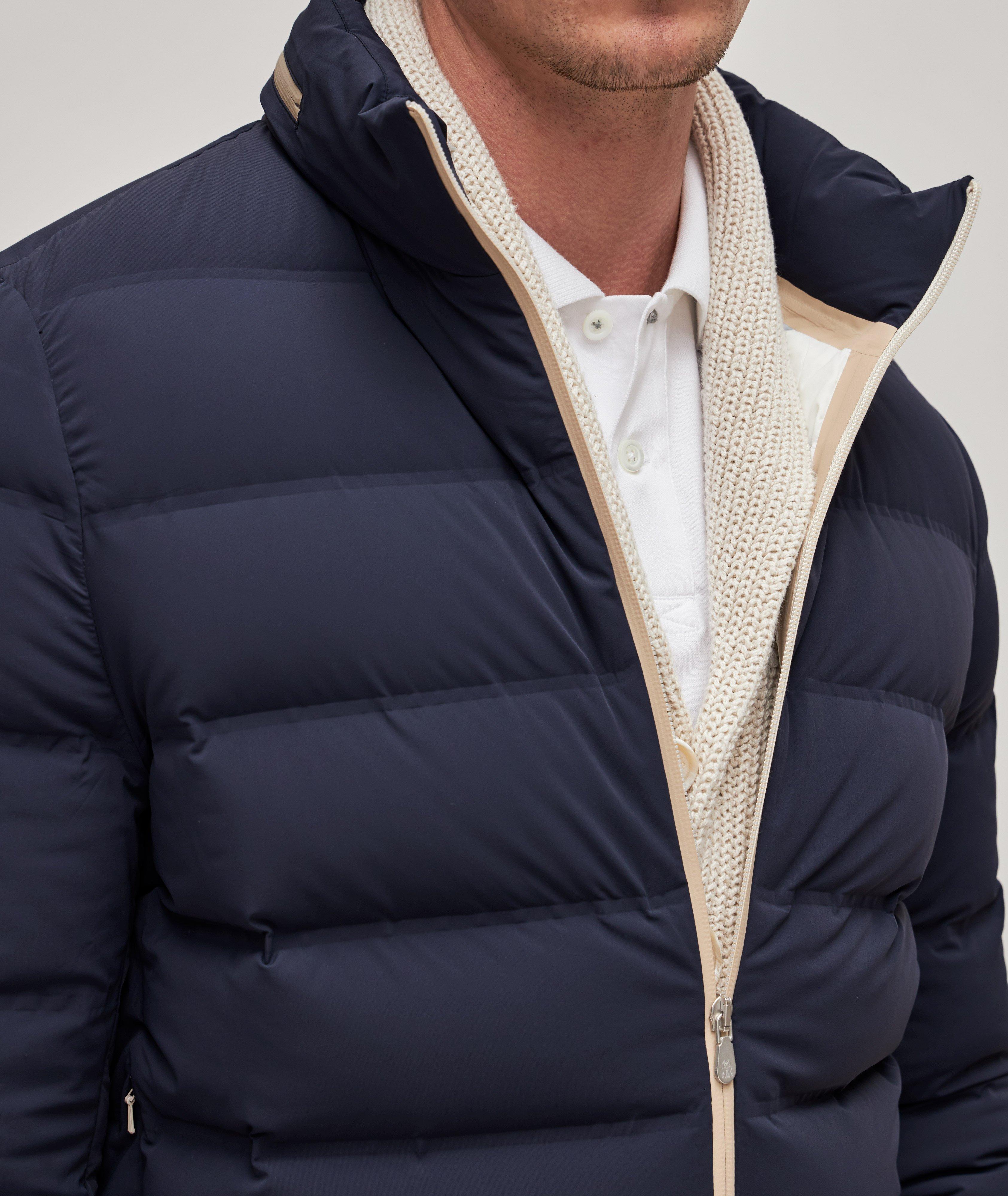 Blouson matelassé et imperméable en nylon et en duvet image 4