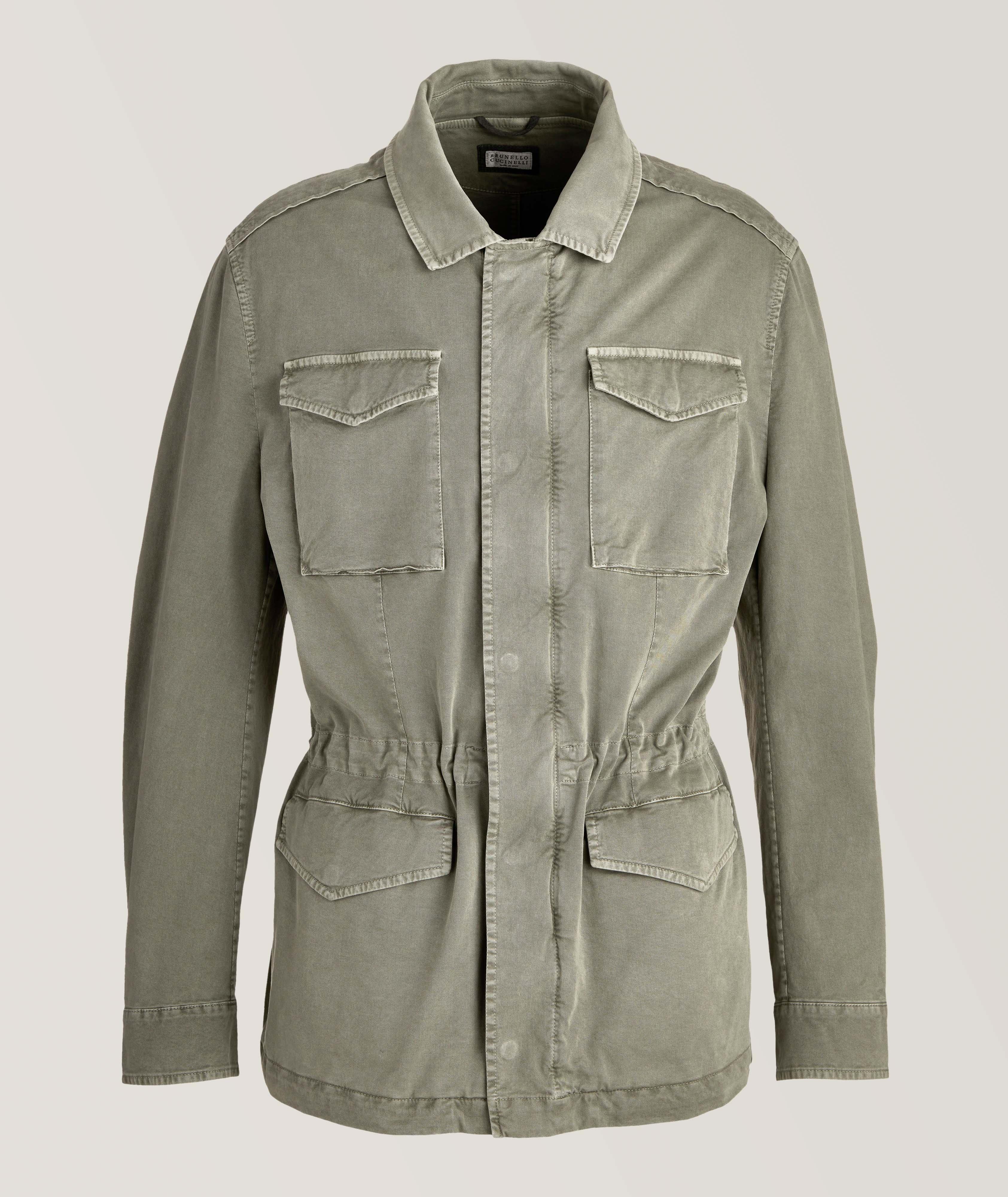 Brunello Cucinelli Cotton Gabardine Safari Jacket, Coats