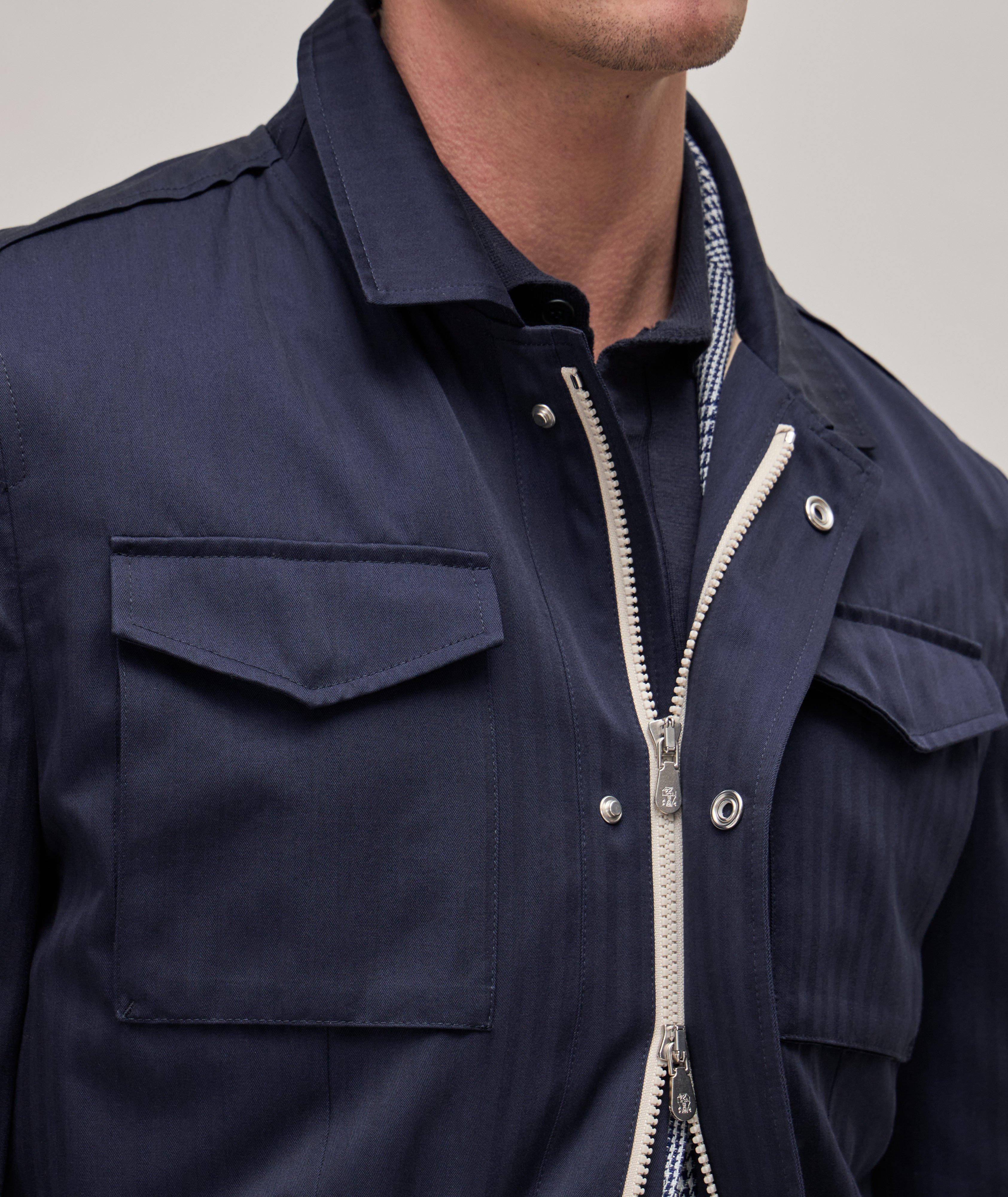 Cotton Herringbone Field Jacket image 4