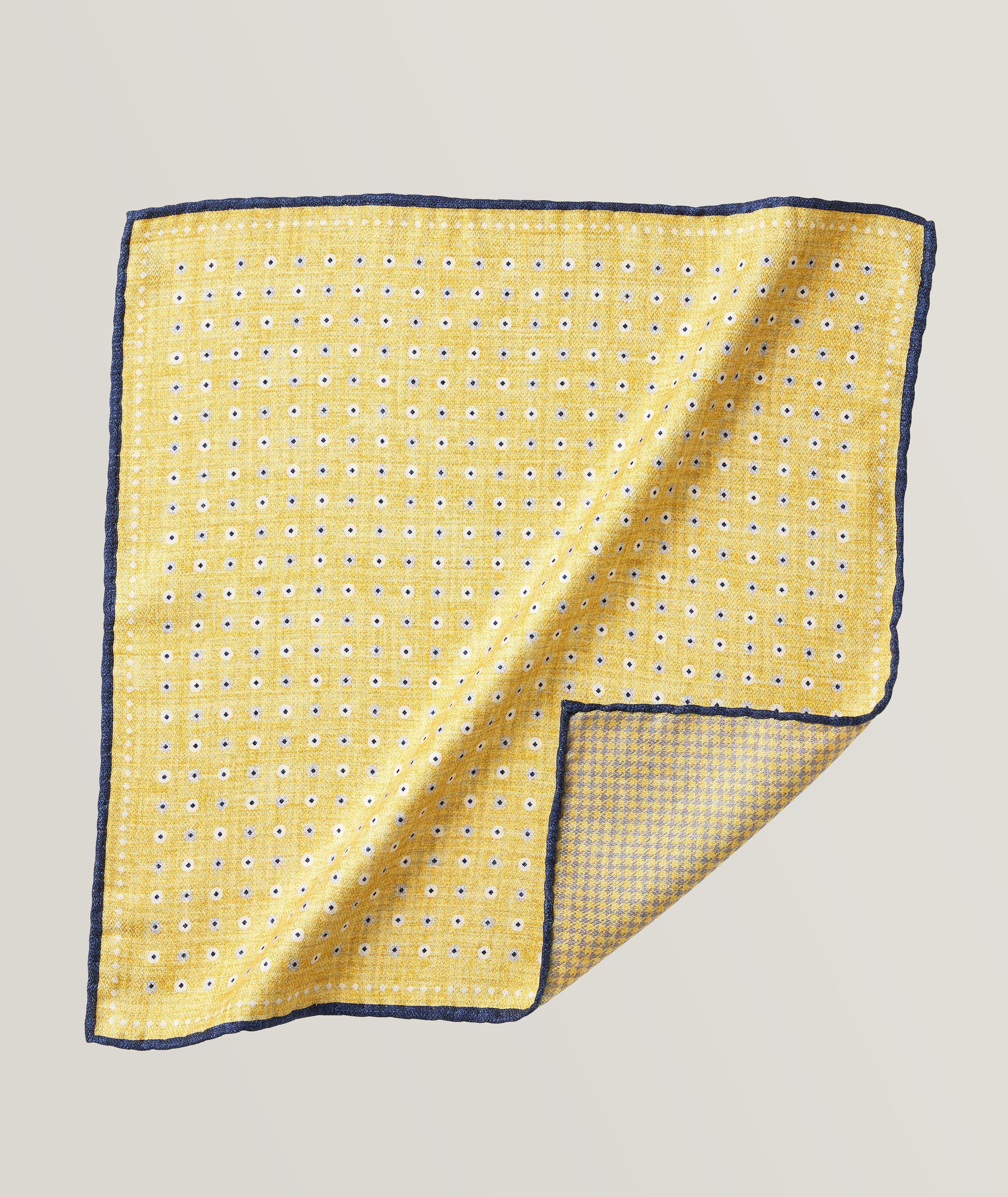 Mouchoir de poche en soie à motif de cercles image 0