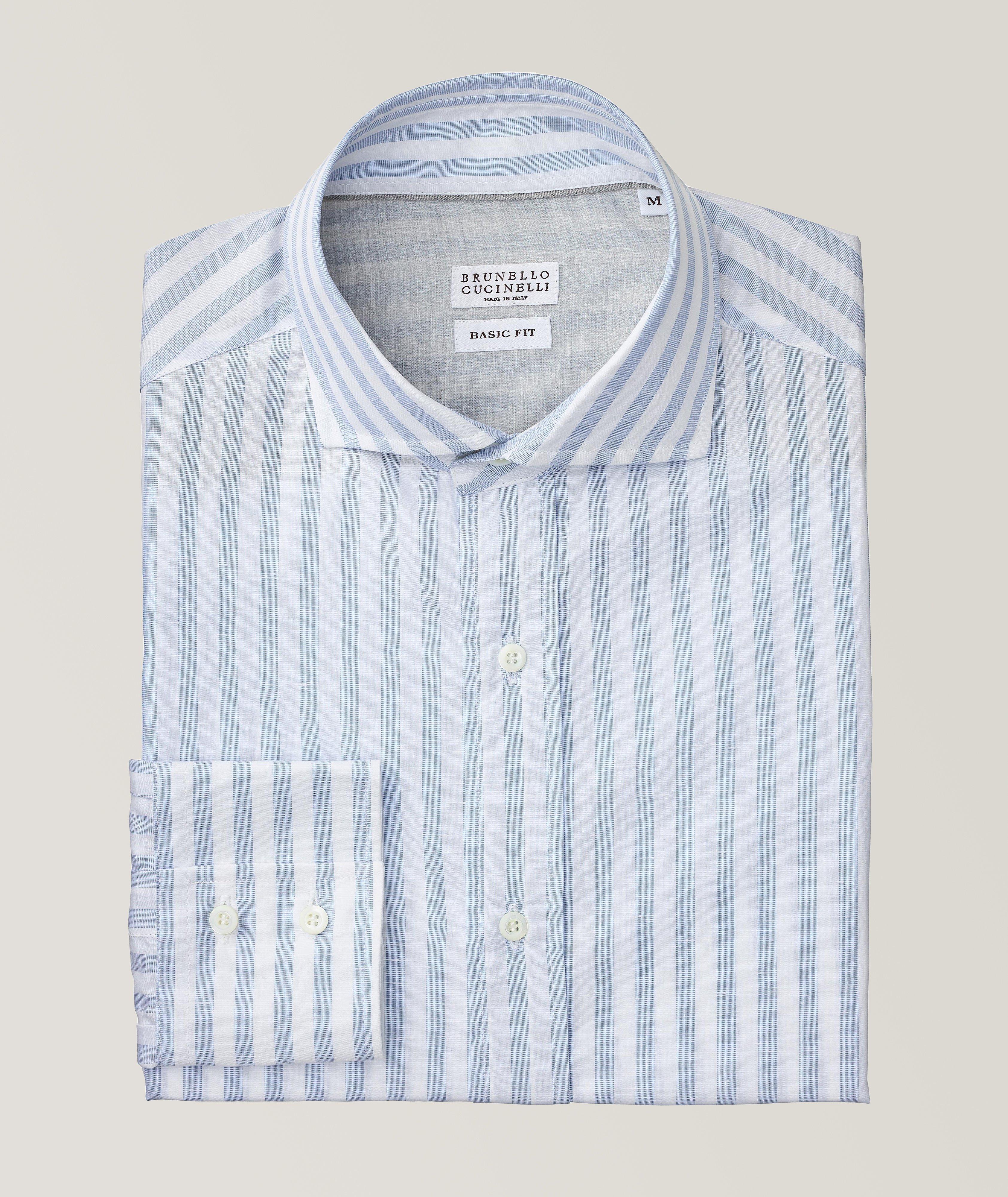 Bengal Stripe Cotton-Linen Sport Shirt image 0