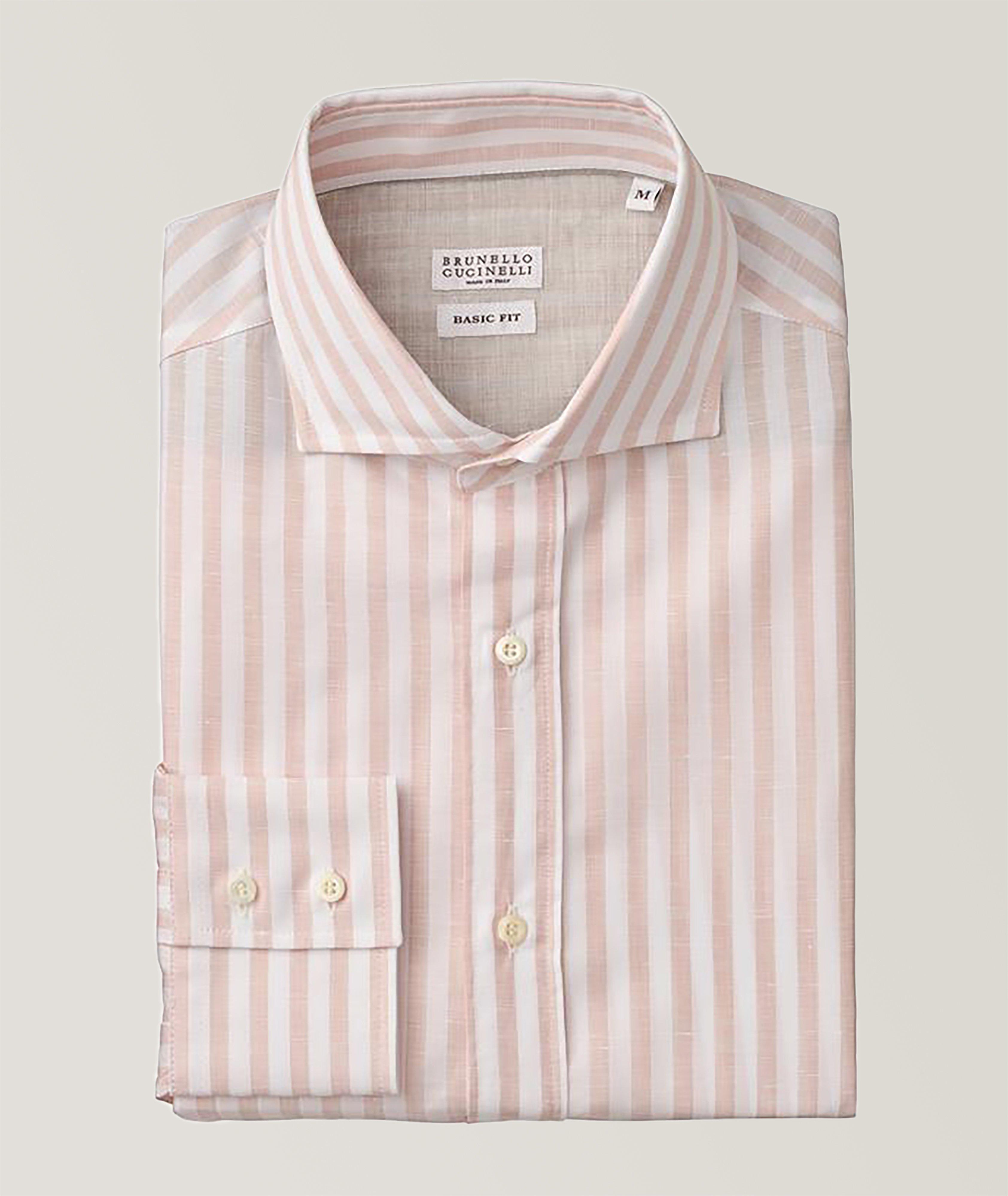 Bengal Stripe Cotton-Linen Sport Shirt image 0