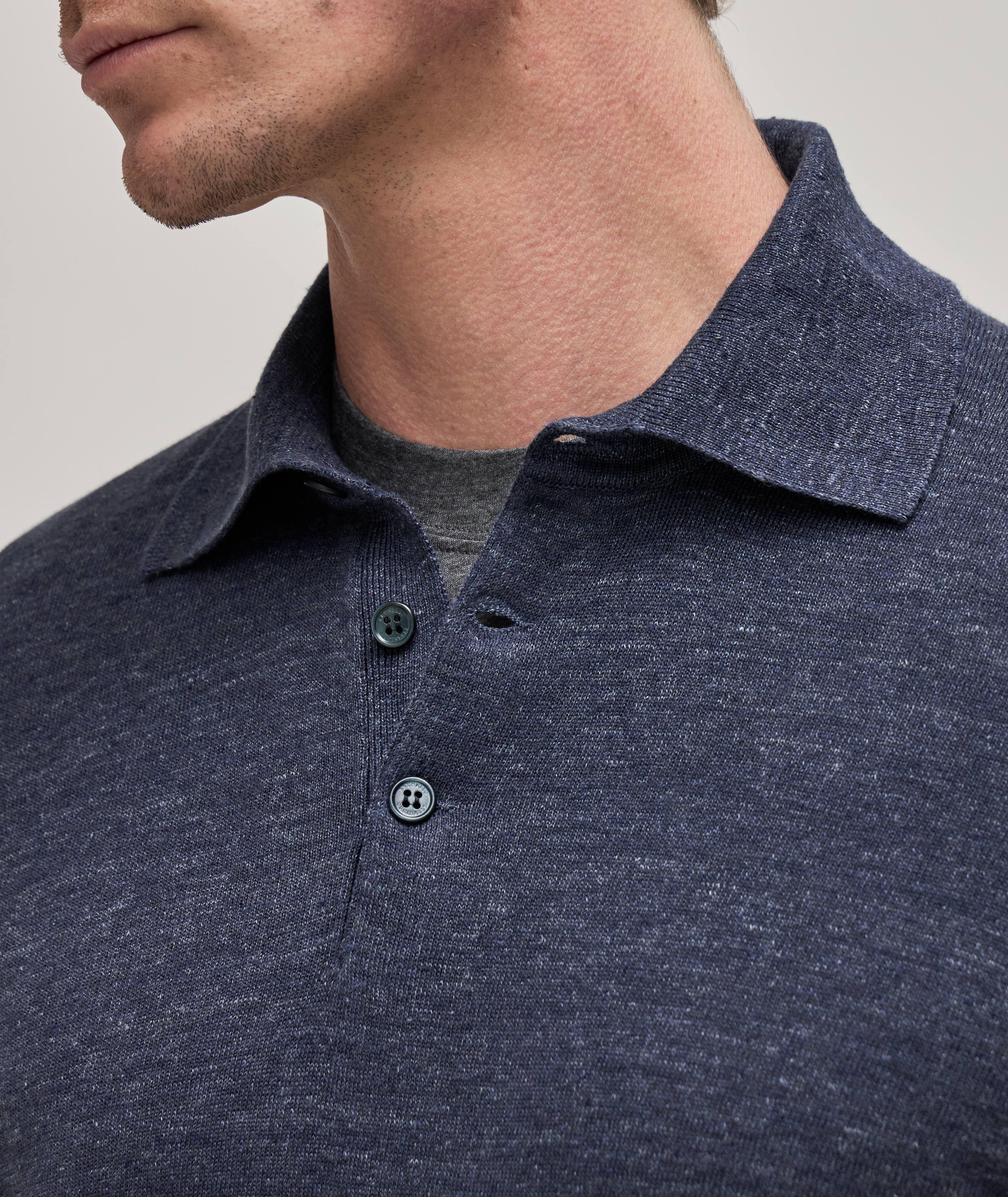 Polo en tricot de lin et de coton image 4