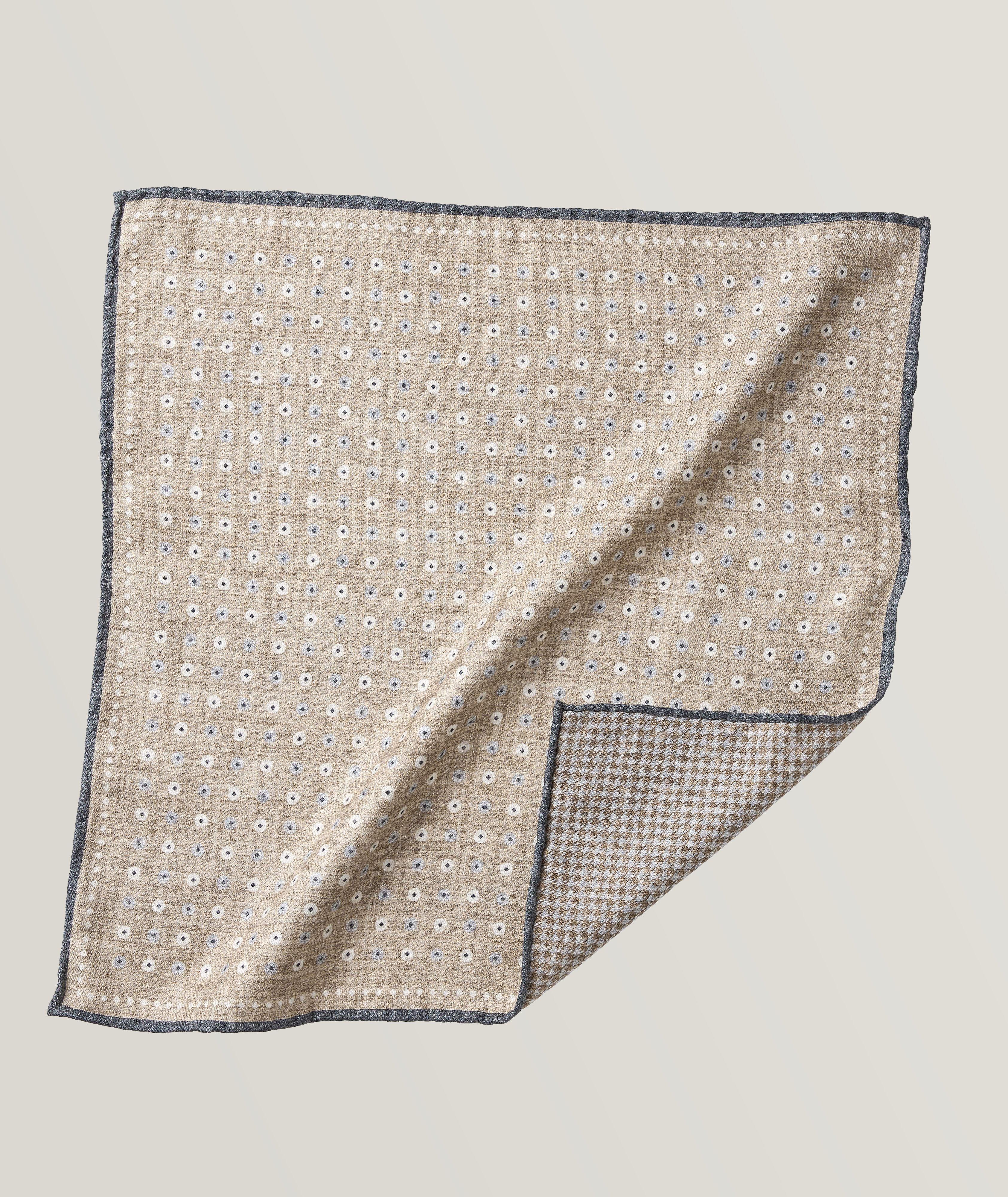 Mouchoir de poche en soie à motif de cercles image 0