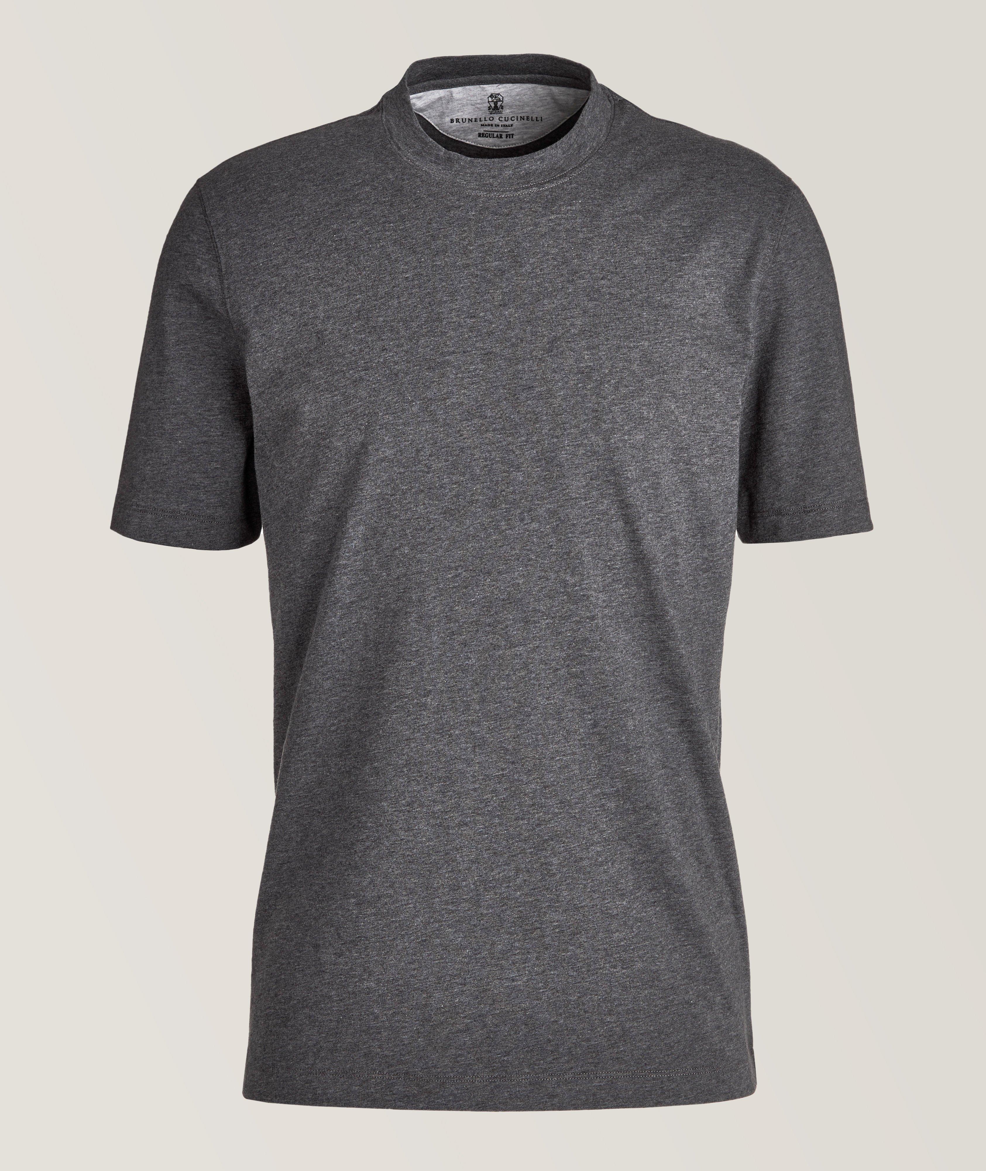 T-shirt en coton à encolure ronde de coupe standard image 0