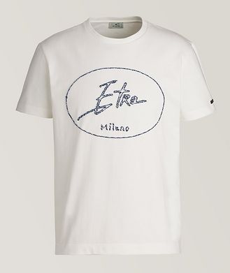 Etro Cotton Embroidered Logo T-Shirt