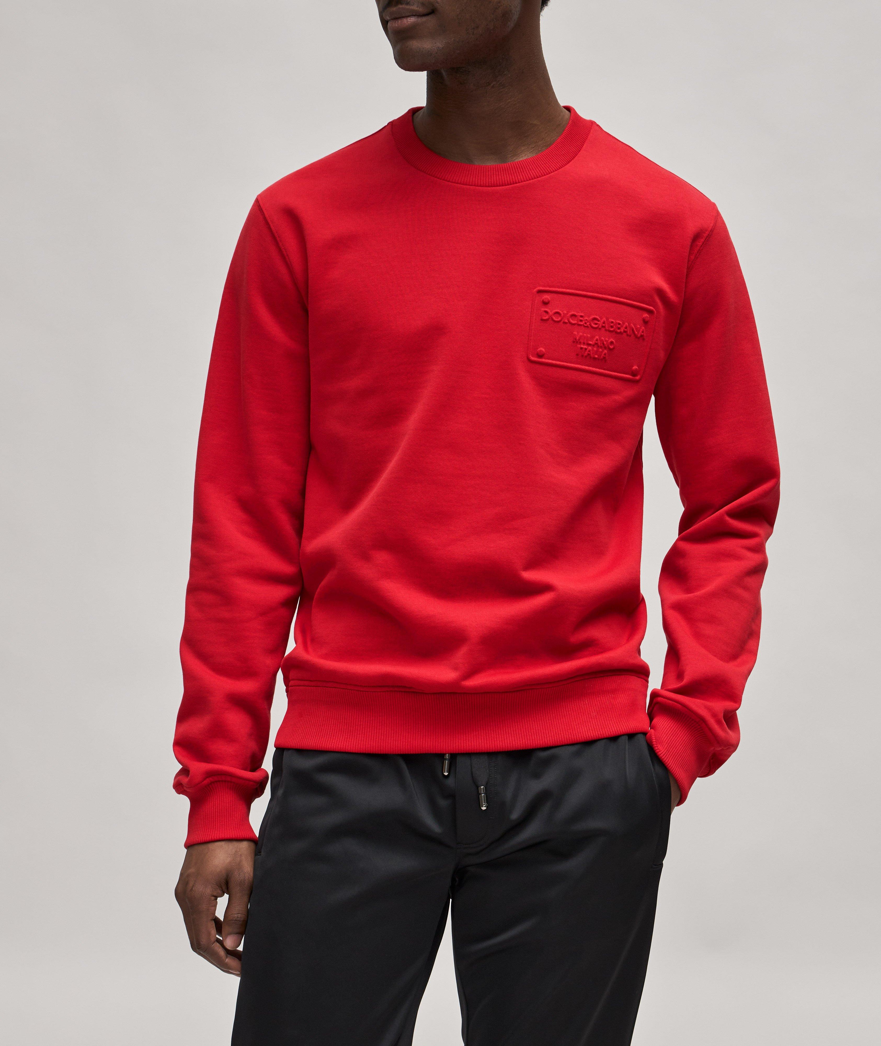 Cotton Embroidered Plaque Sweater image 1