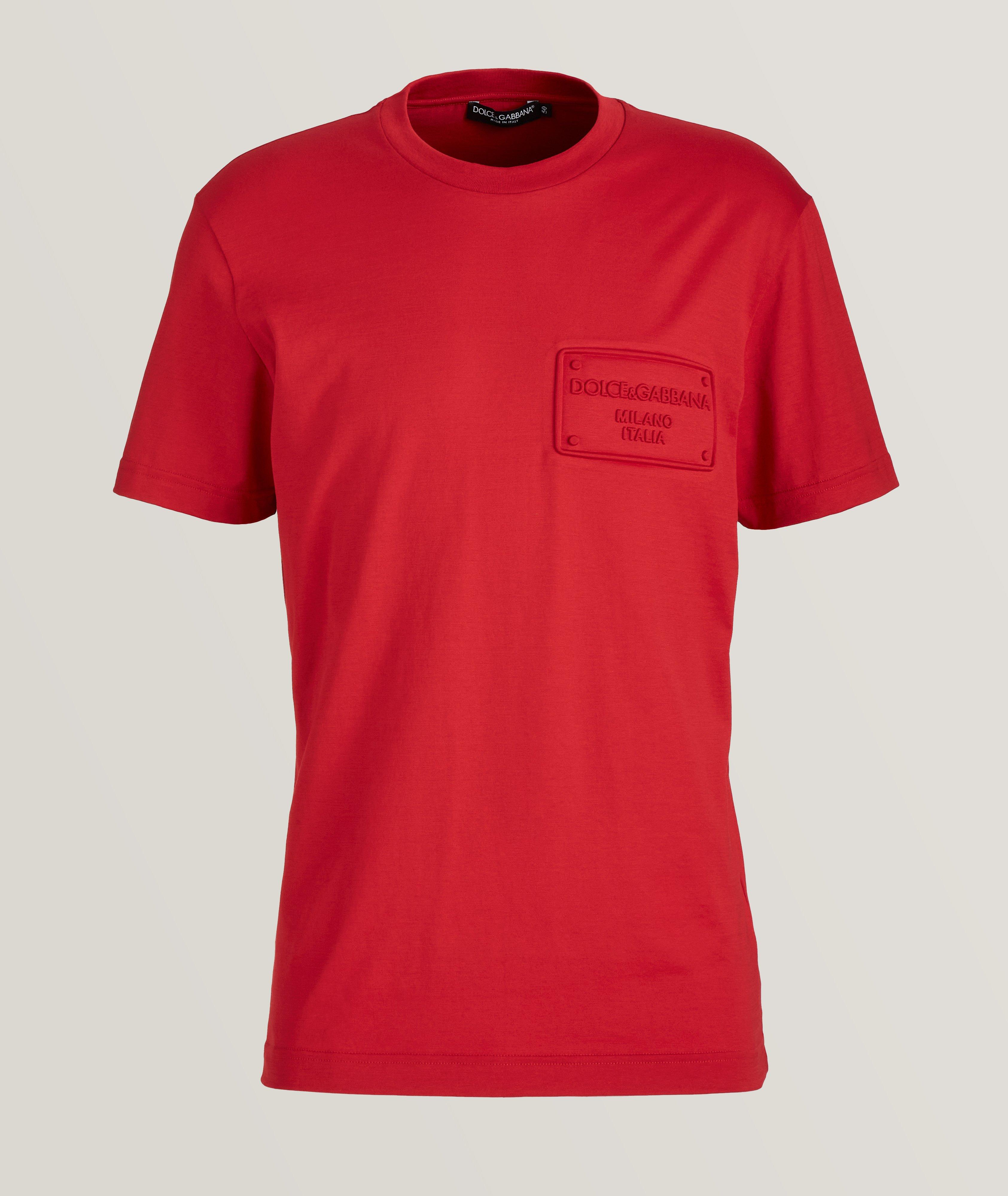 T-shirt en coton avec logo brodé image 0