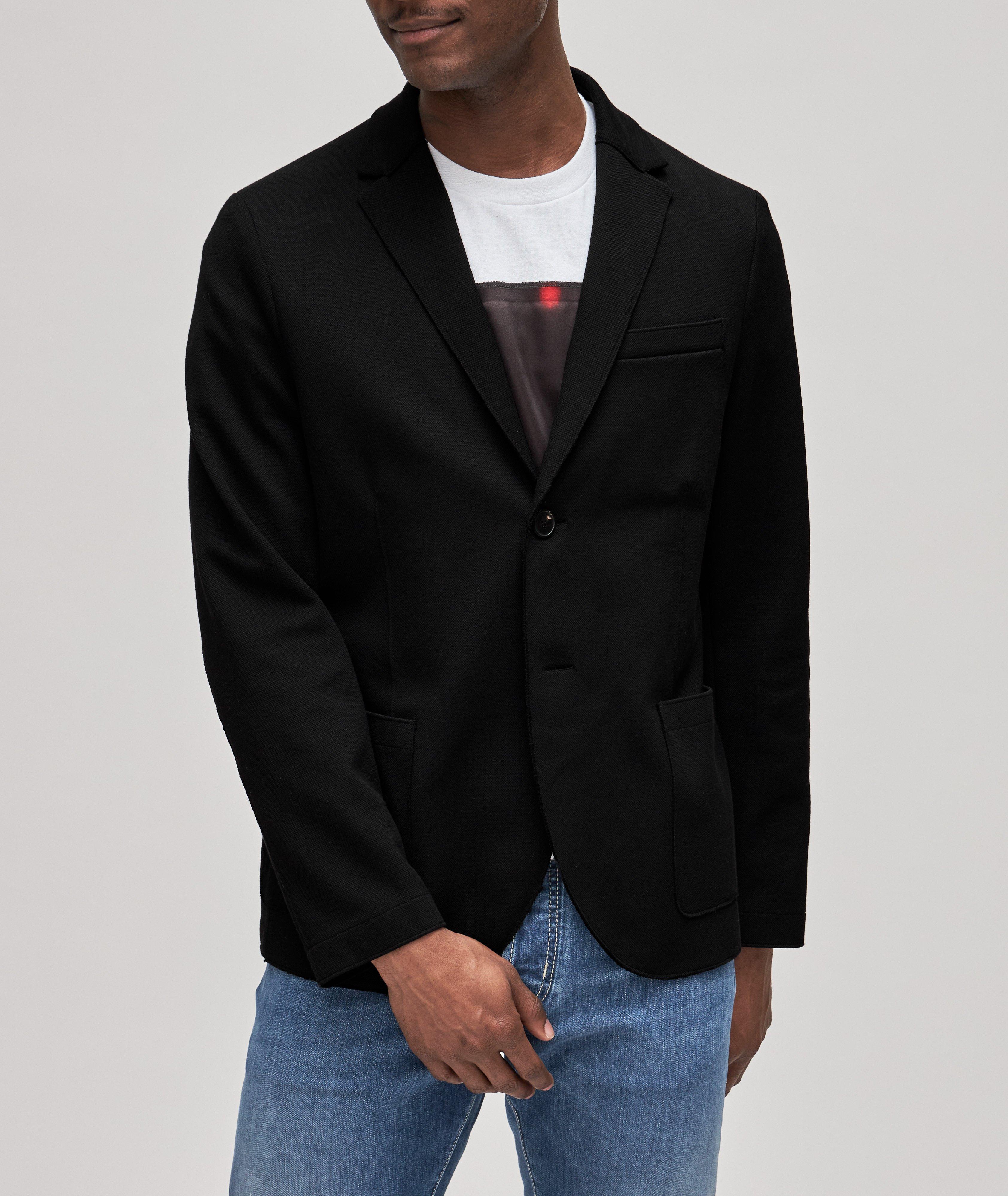 Stretch-Cotton Piqué Unconstructed Sport Jacket image 2