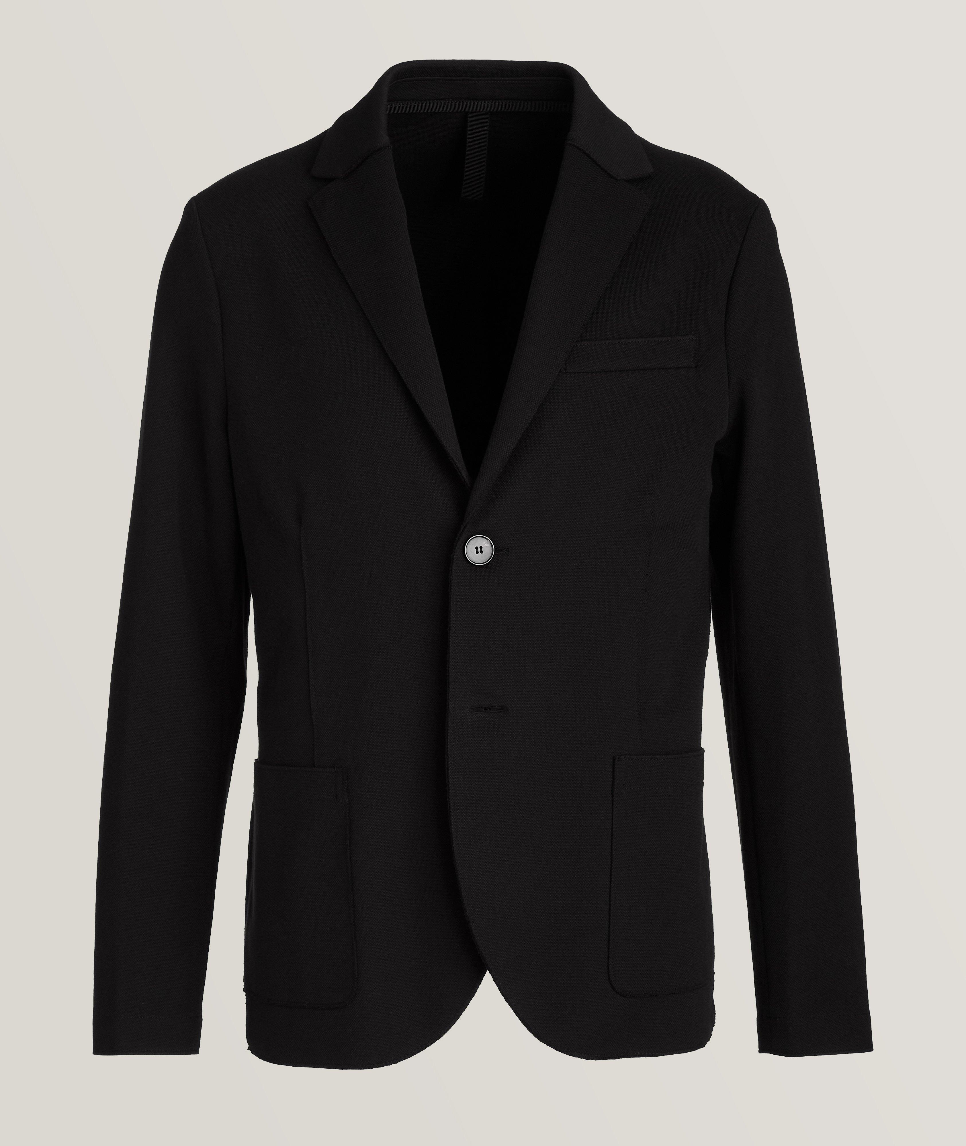 Stretch-Cotton Piqué Unconstructed Sport Jacket image 0