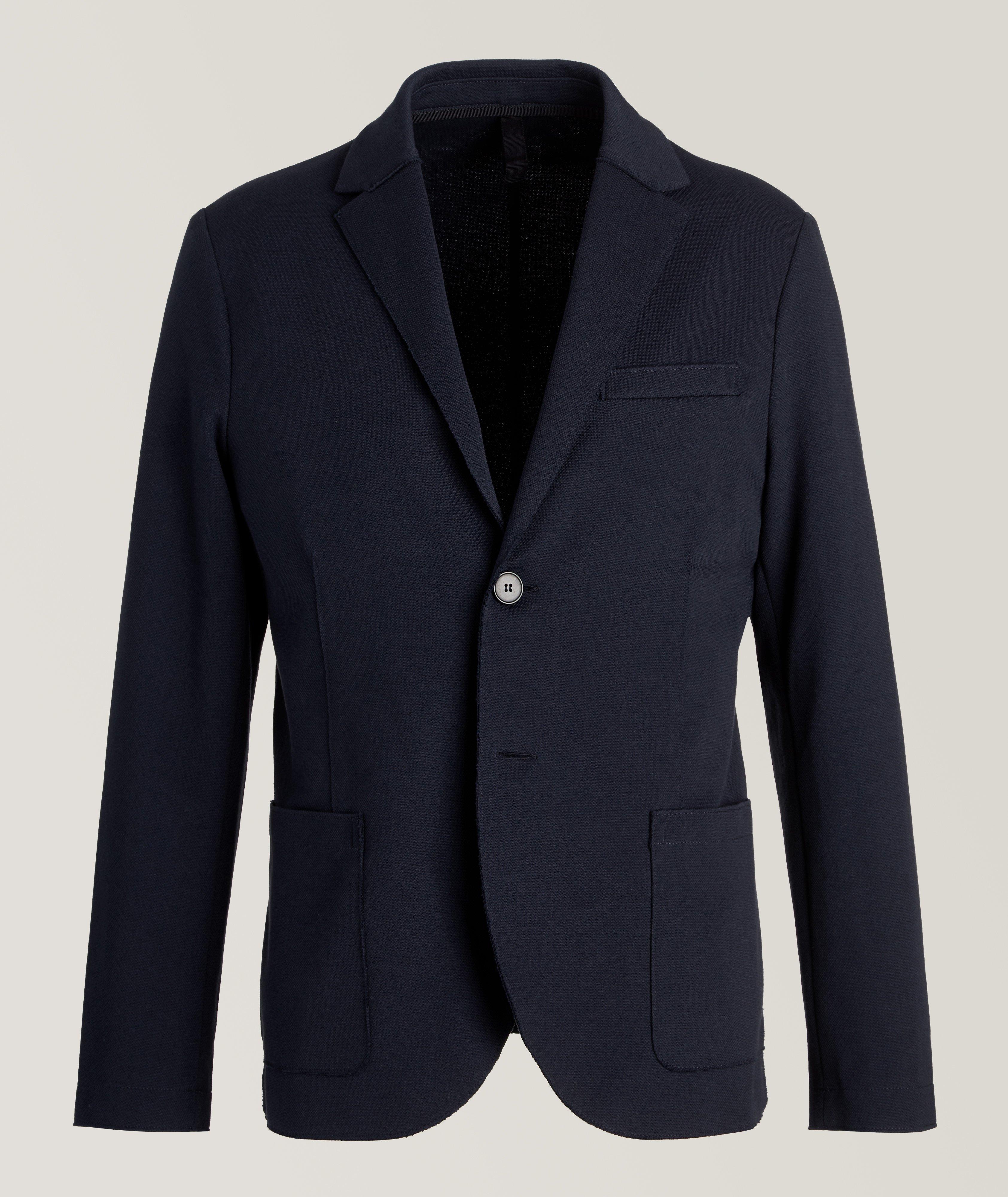 Unconstructed Stretch-Cotton Piqué Sports Jacket image 0