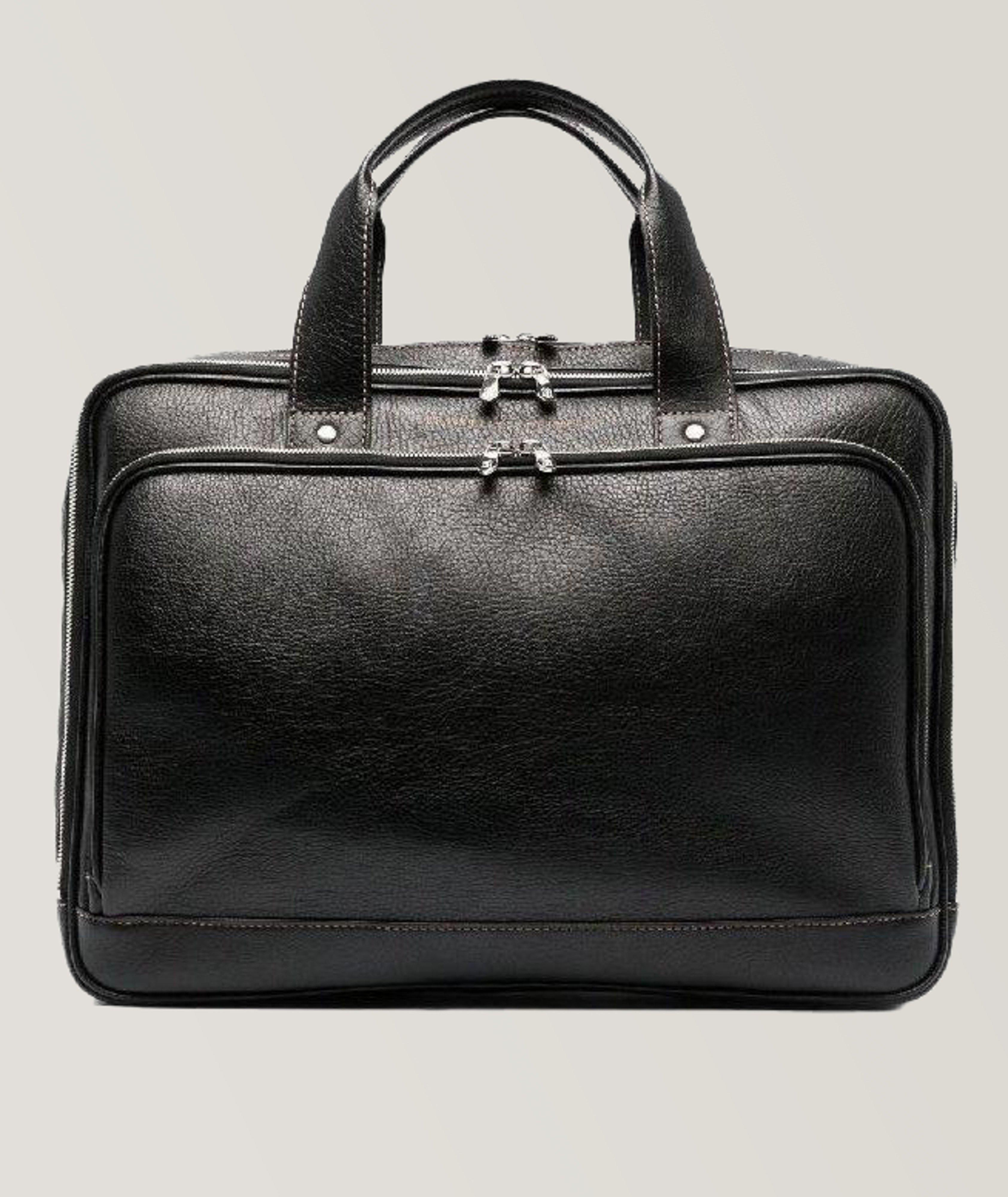 Grained Leather Briefcase image 0