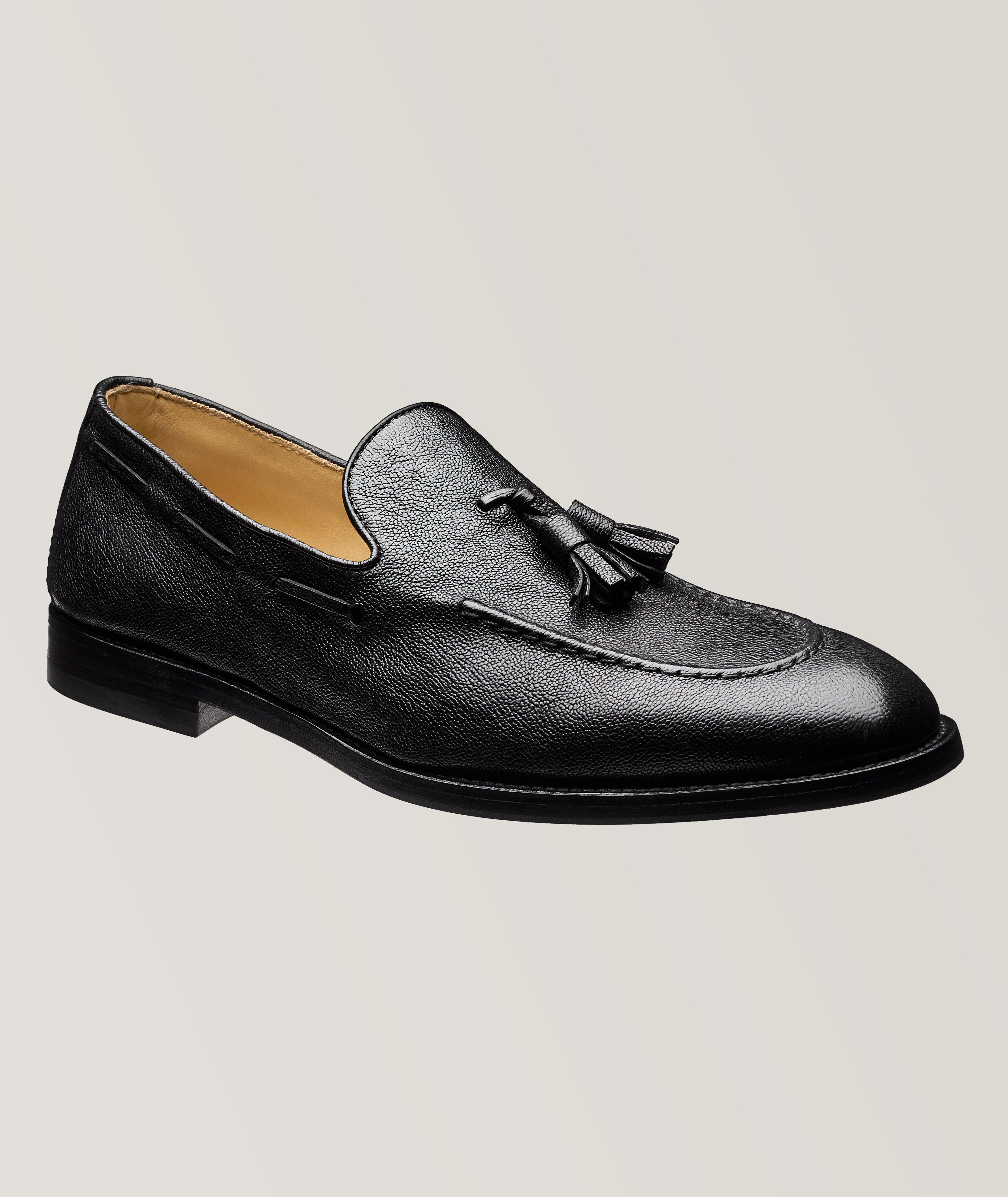 Textured Leather Flex Tassel Loafers image 0