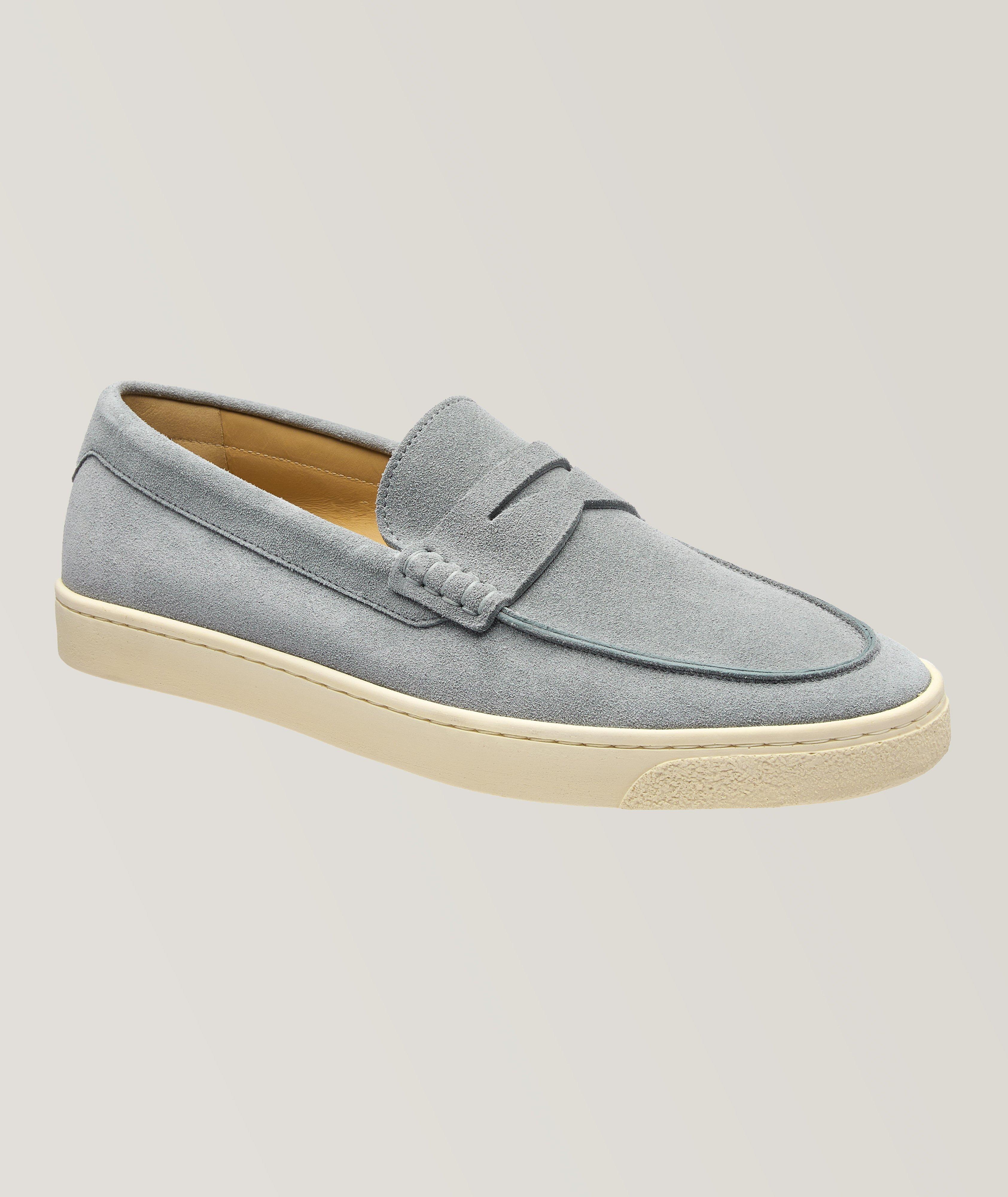 Suede Hybrid Penny Loafers image 0