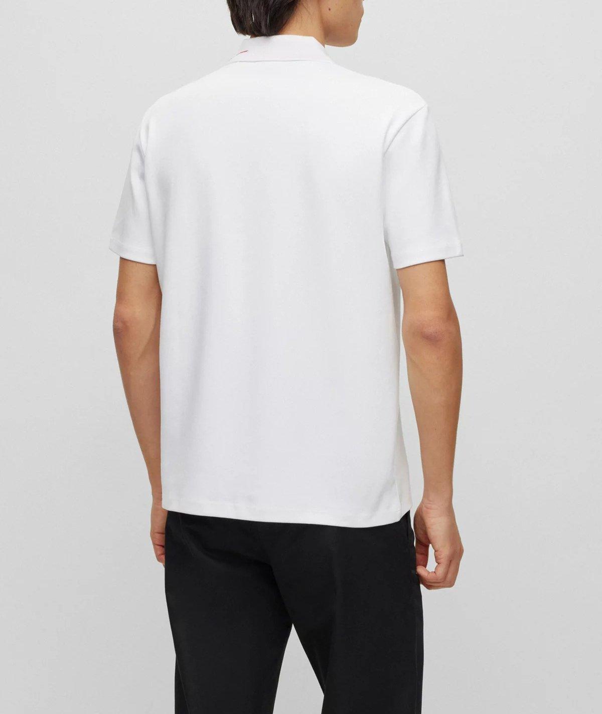 Logo Embroidered Cotton Quarter-Zip Polo  image 2