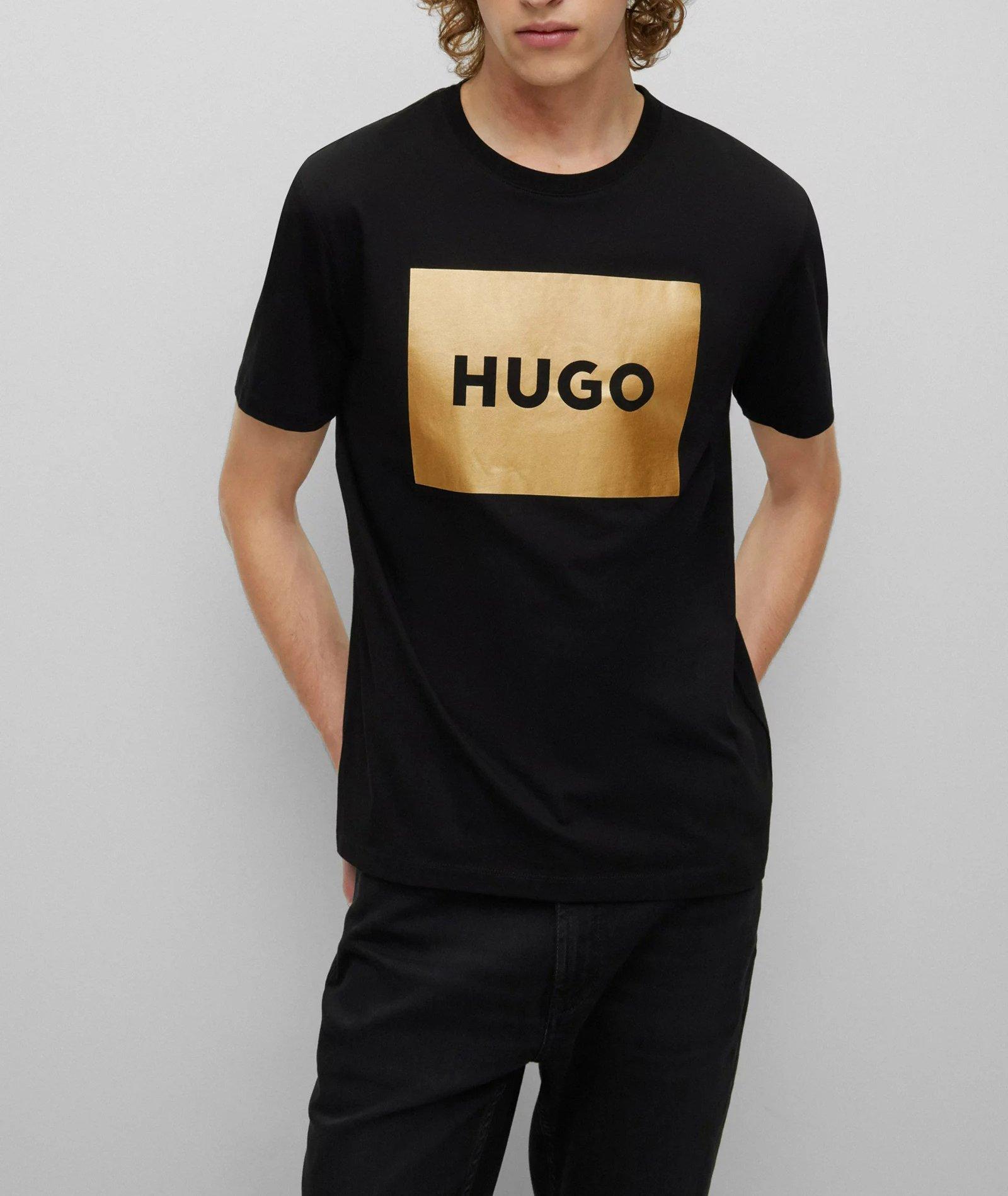 Metallic Logo Jersey Cotton T-Shirt image 1