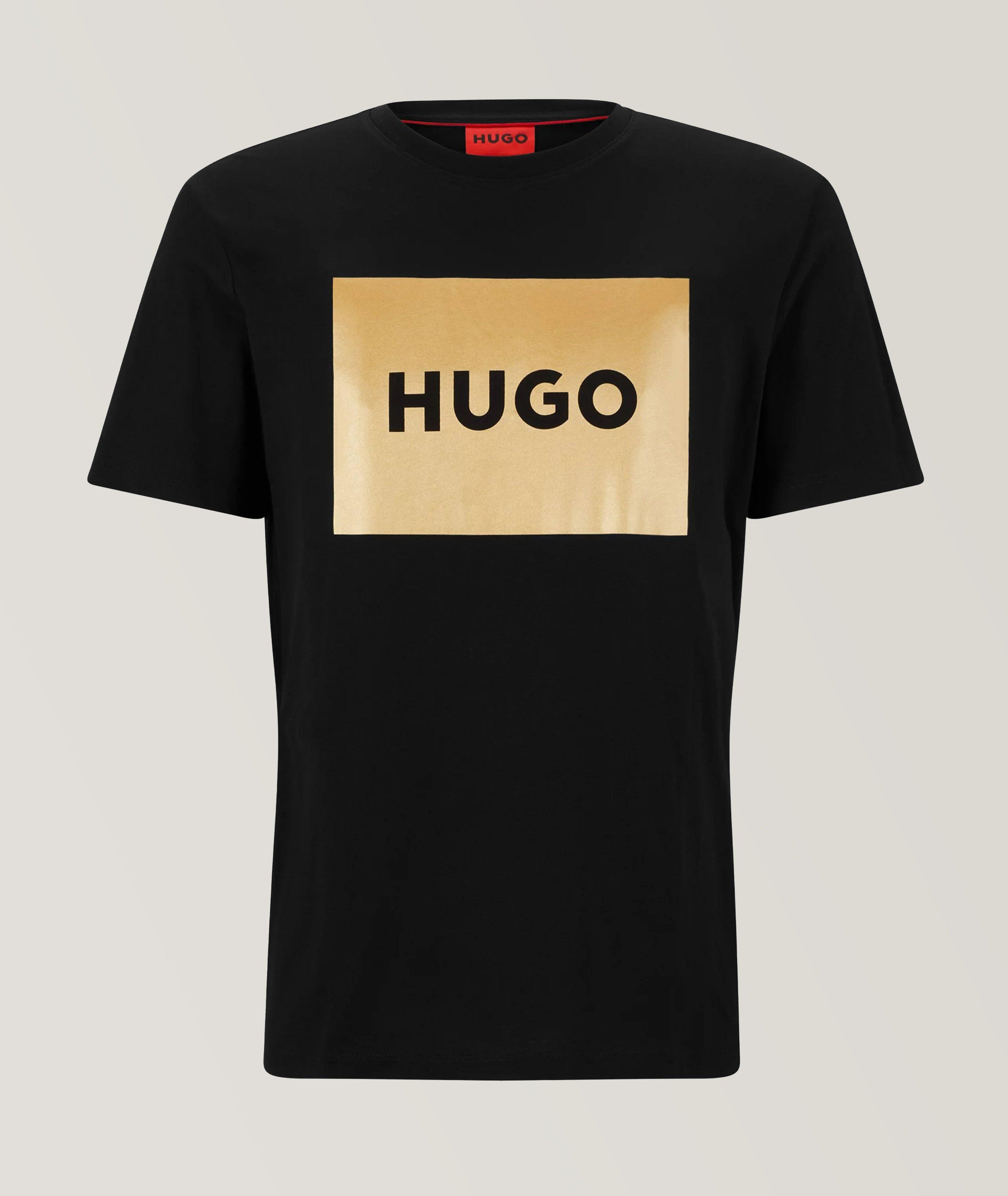 Metallic Logo Jersey Cotton T-Shirt image 0