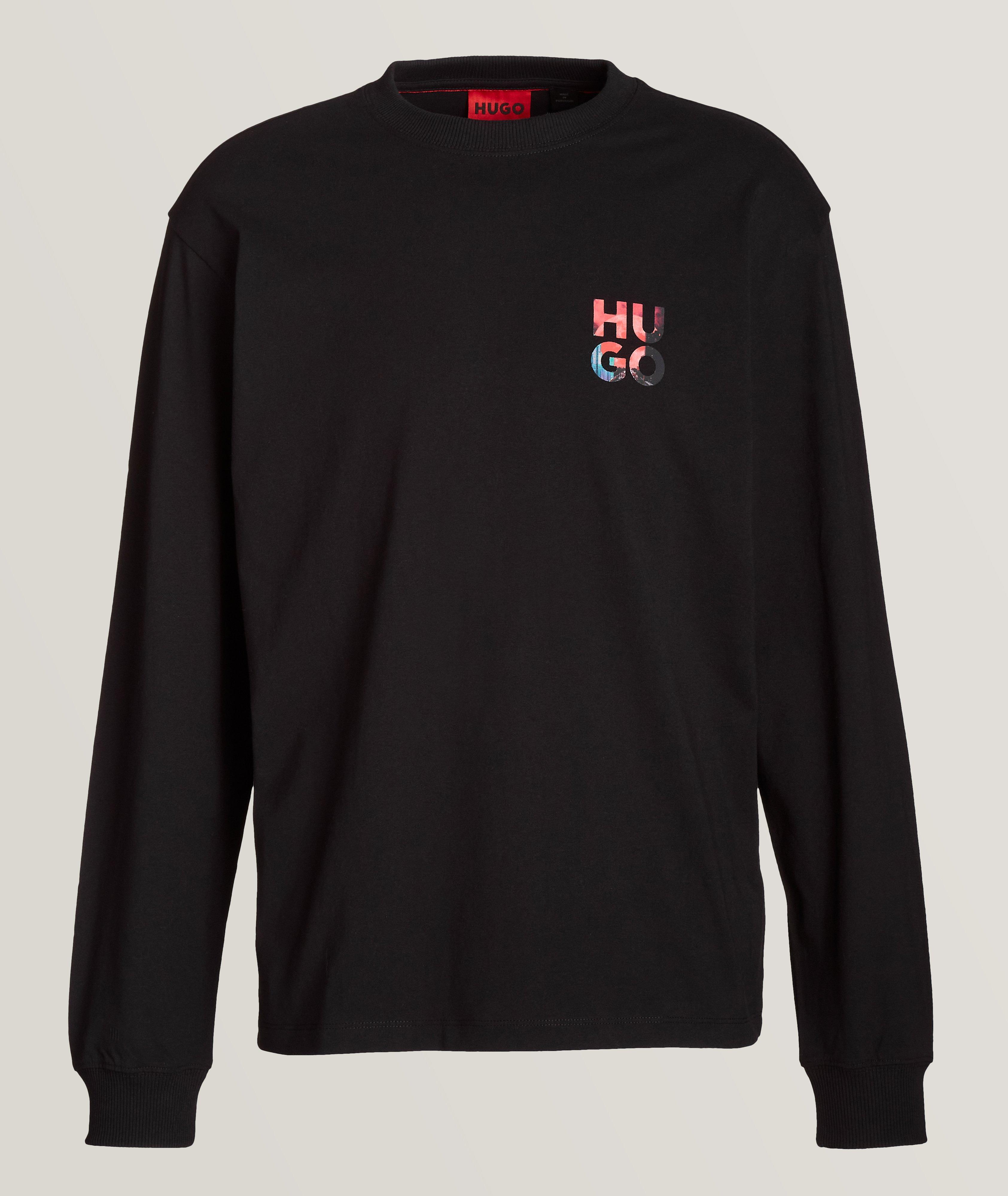 Graphic Design Back Cotton Crew Neck Sweater image 0