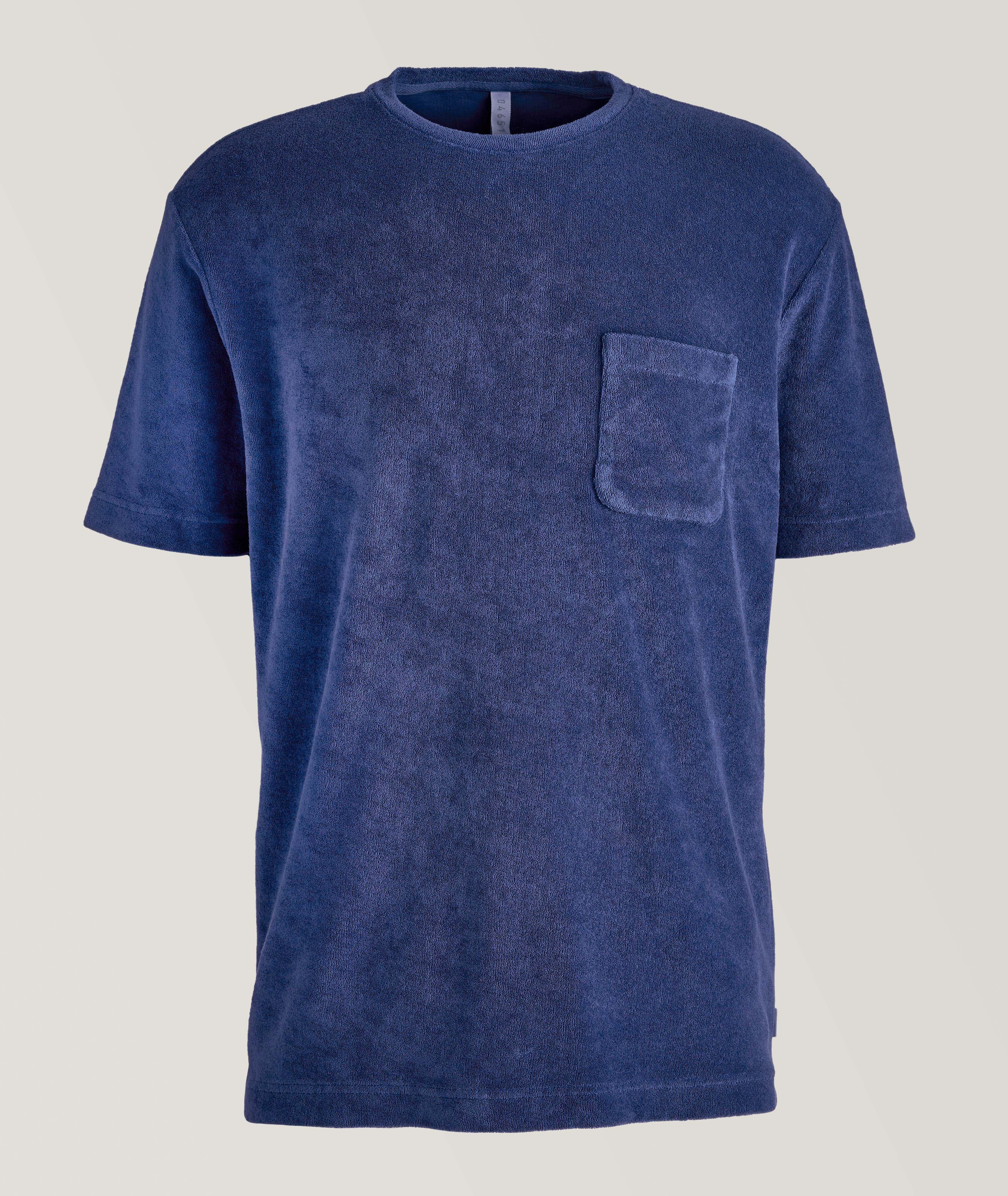 Patch Pocket Terry Cotton Crewneck T-Shirt image 0