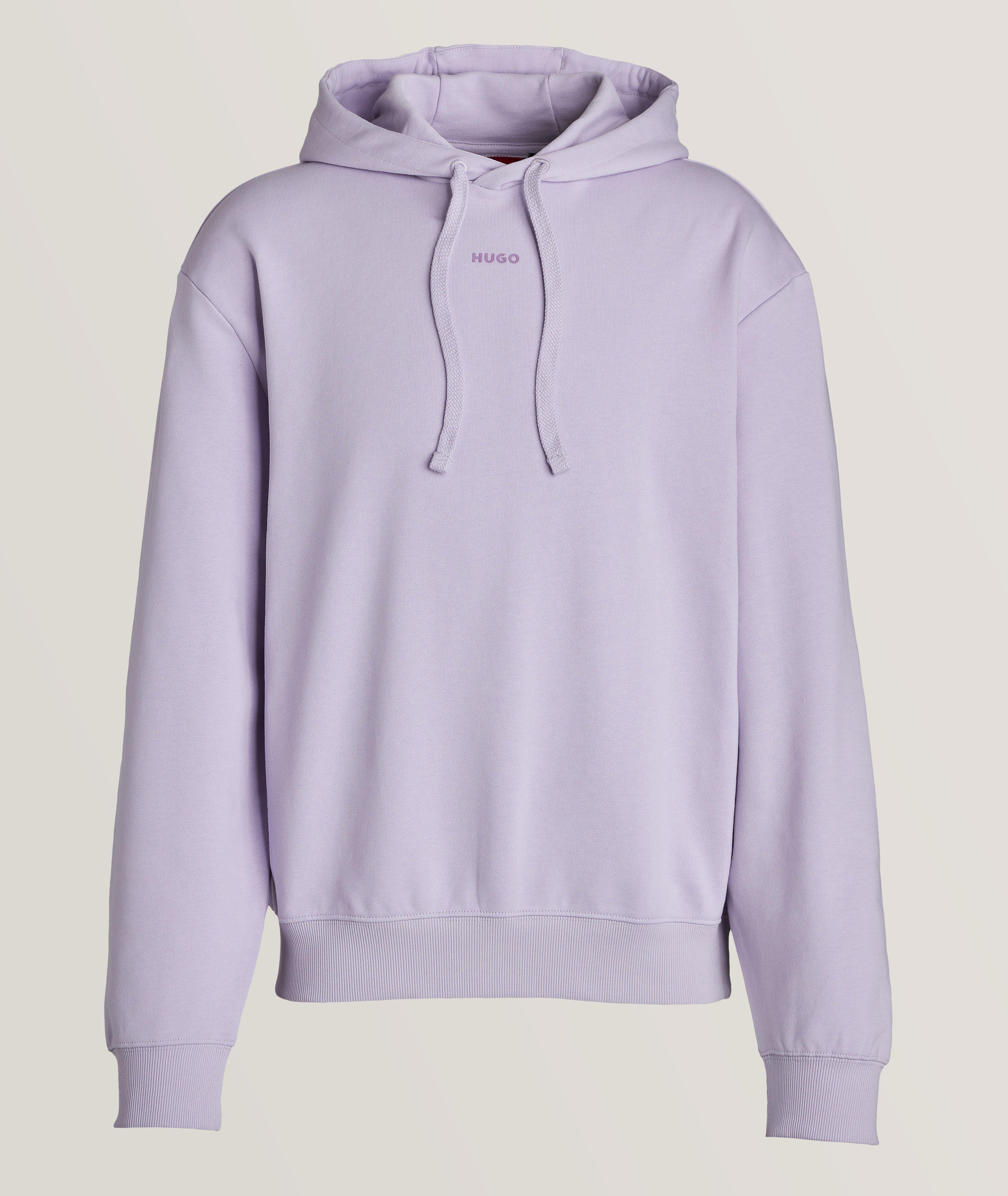 Dapo Tonal Stretch-Cotton Hooded Sweater image 0