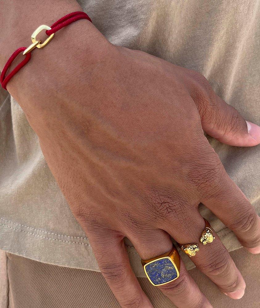 Gold Signet Ring With Blue Lapis image 2