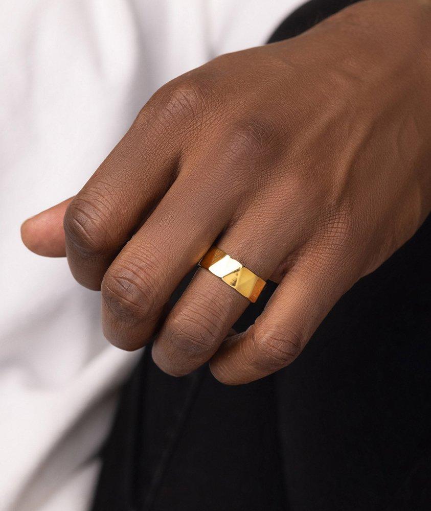 Triangle Gold Band Ring image 1