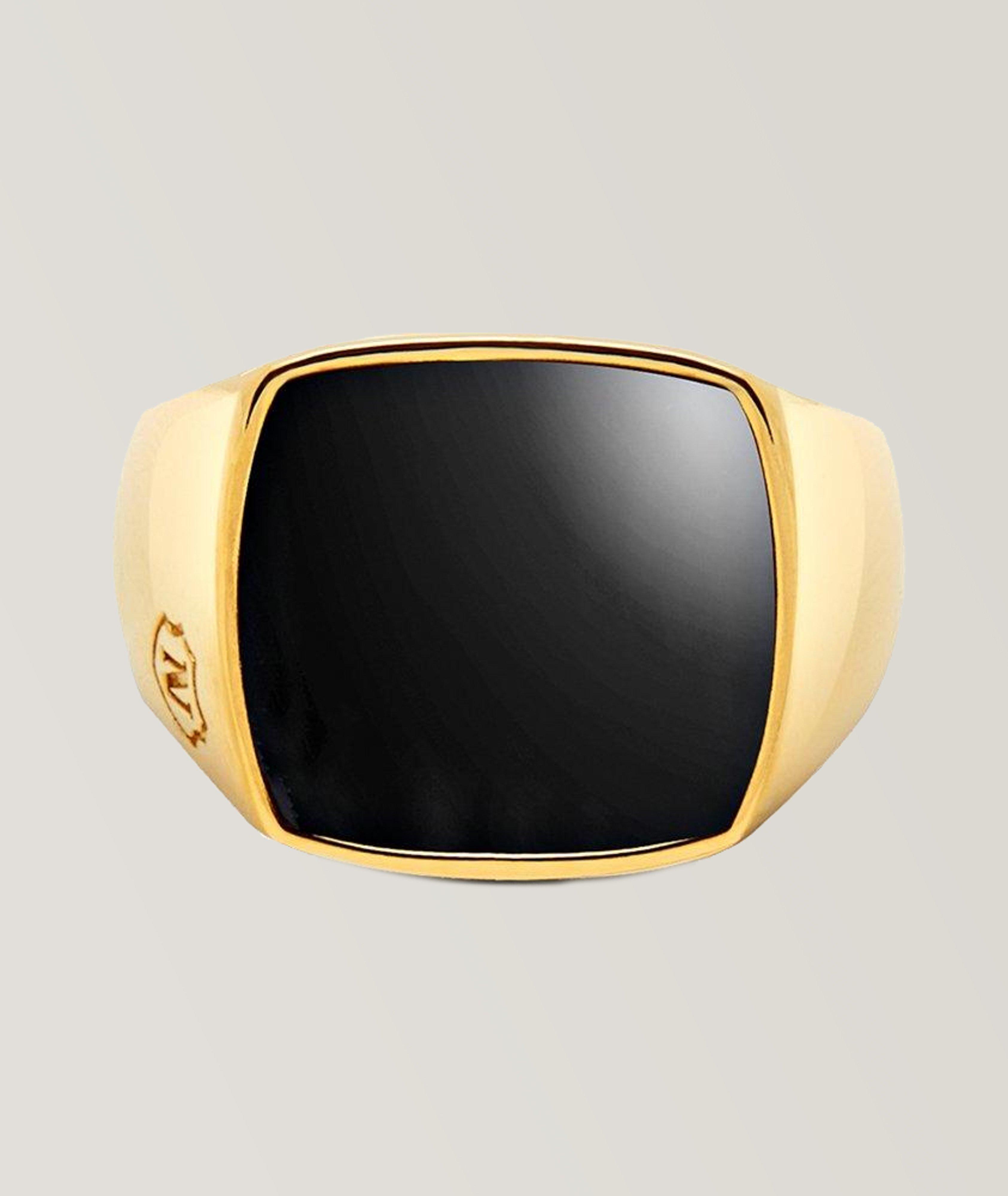 Gold Signet Ring With Onyx image 0