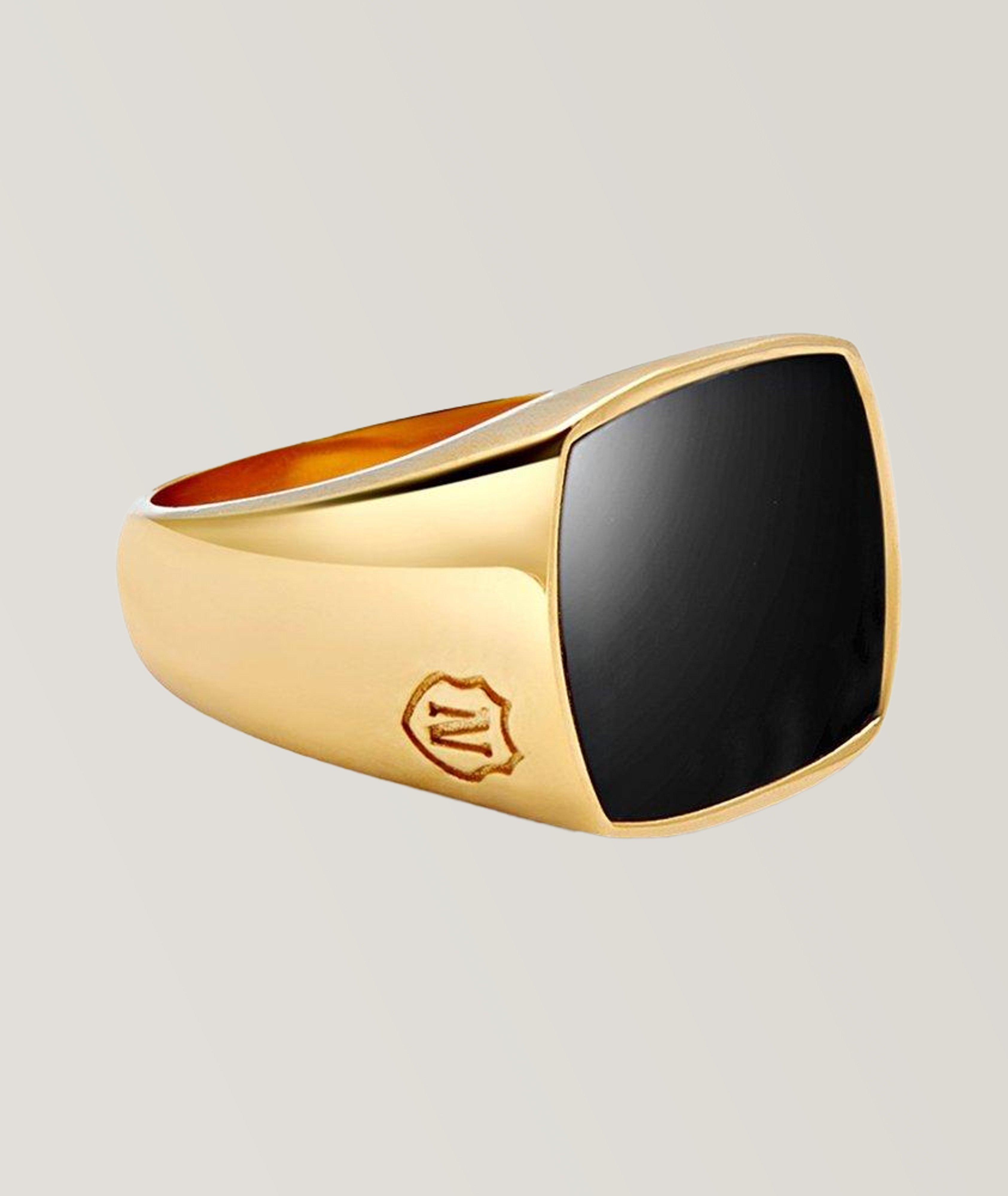 Gold Signet Ring With Onyx image 2
