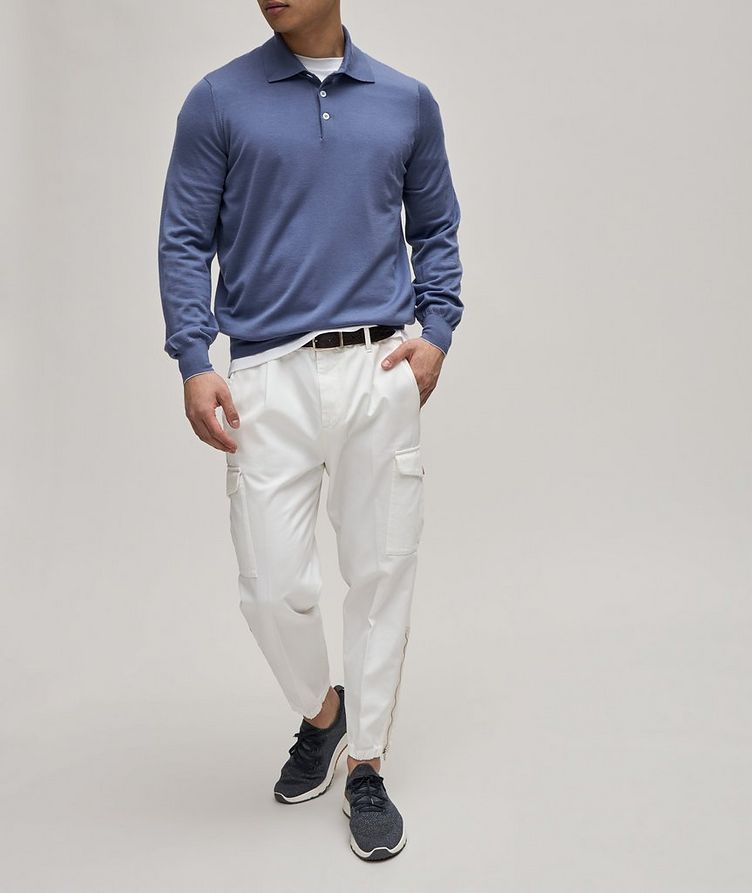 Long Sleeve Wool-Cashmere Polo  image 1