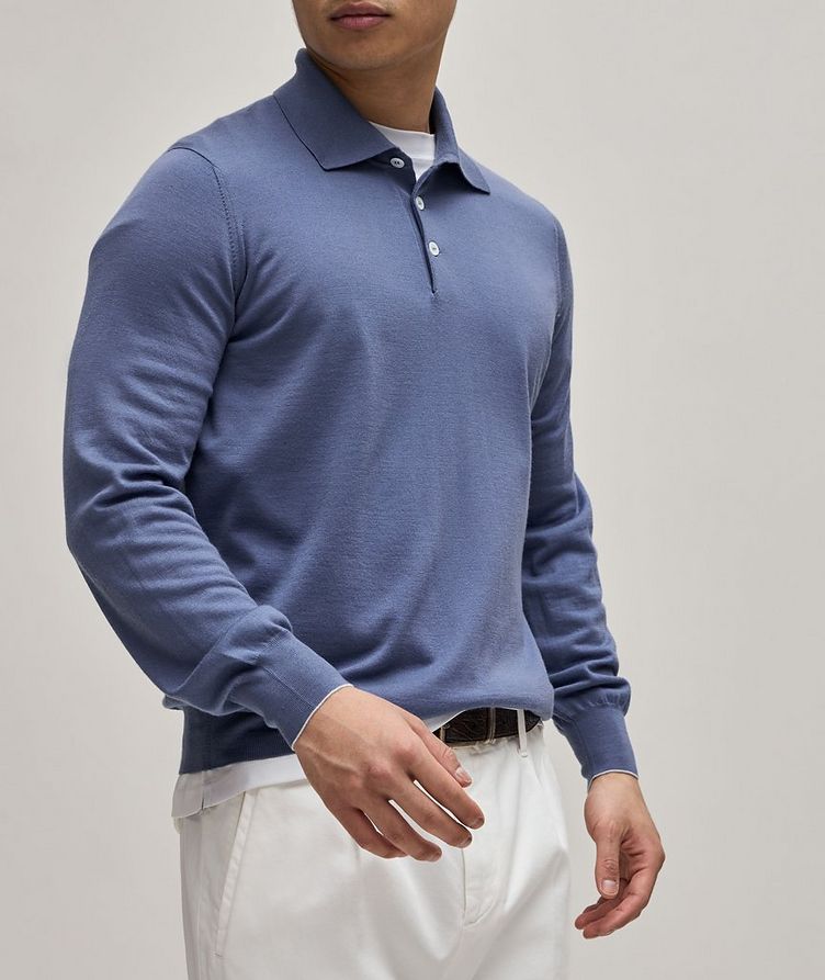 Long Sleeve Wool-Cashmere Polo  image 2