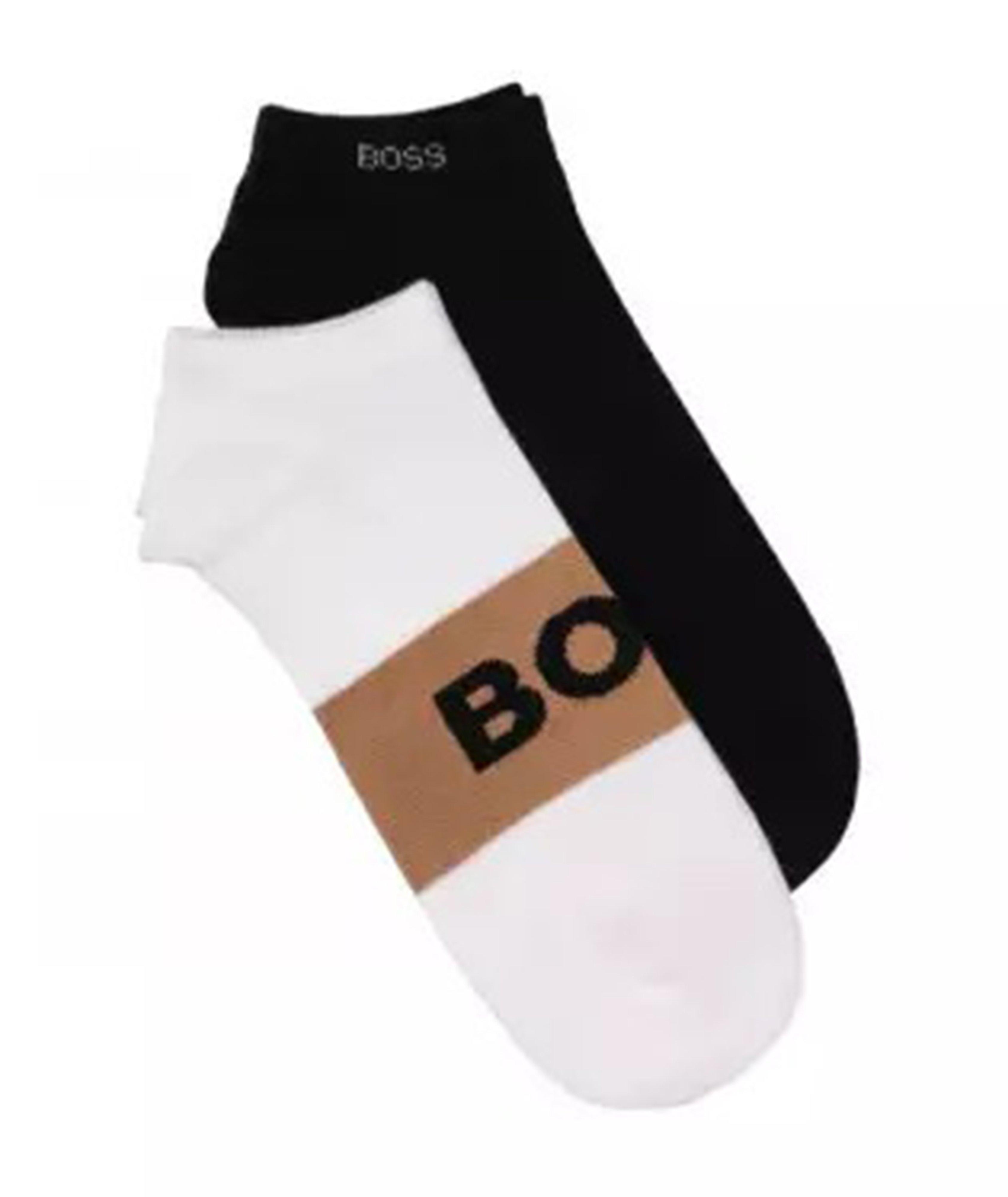 2-Pack Colour Block Cotton-Blend Ankle Socks image 0
