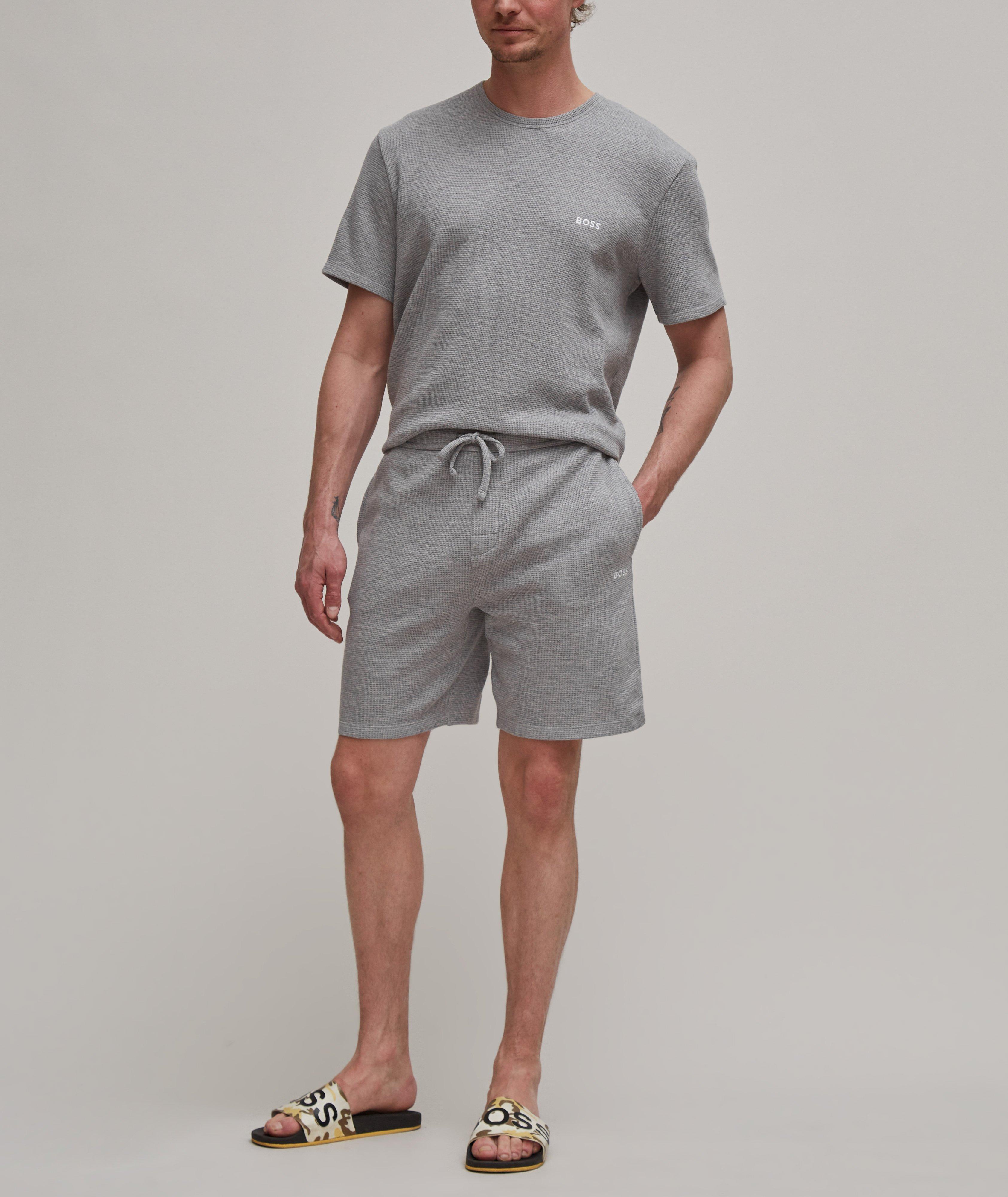 T-shirt en tricot gaufré avec logo image 1