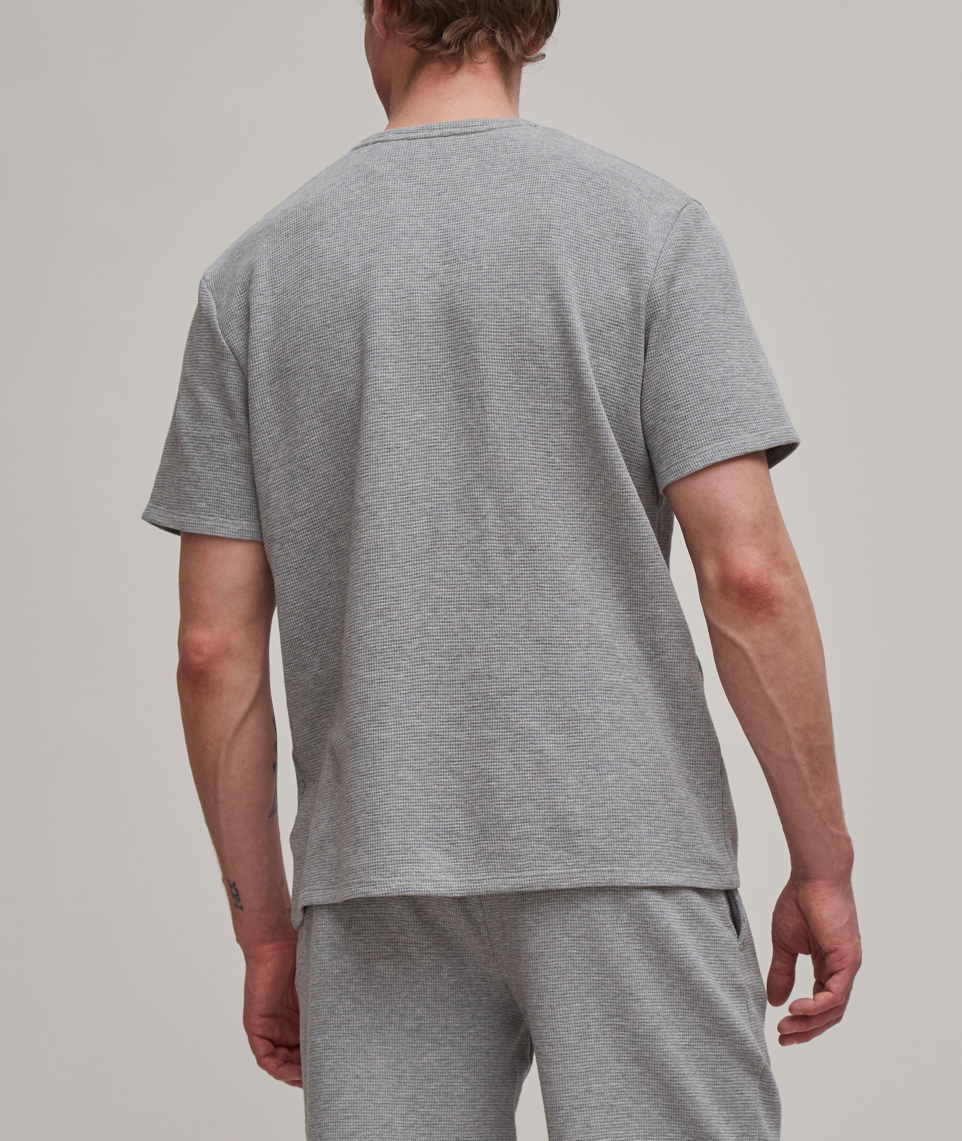 T-shirt en tricot gaufré avec logo image 3