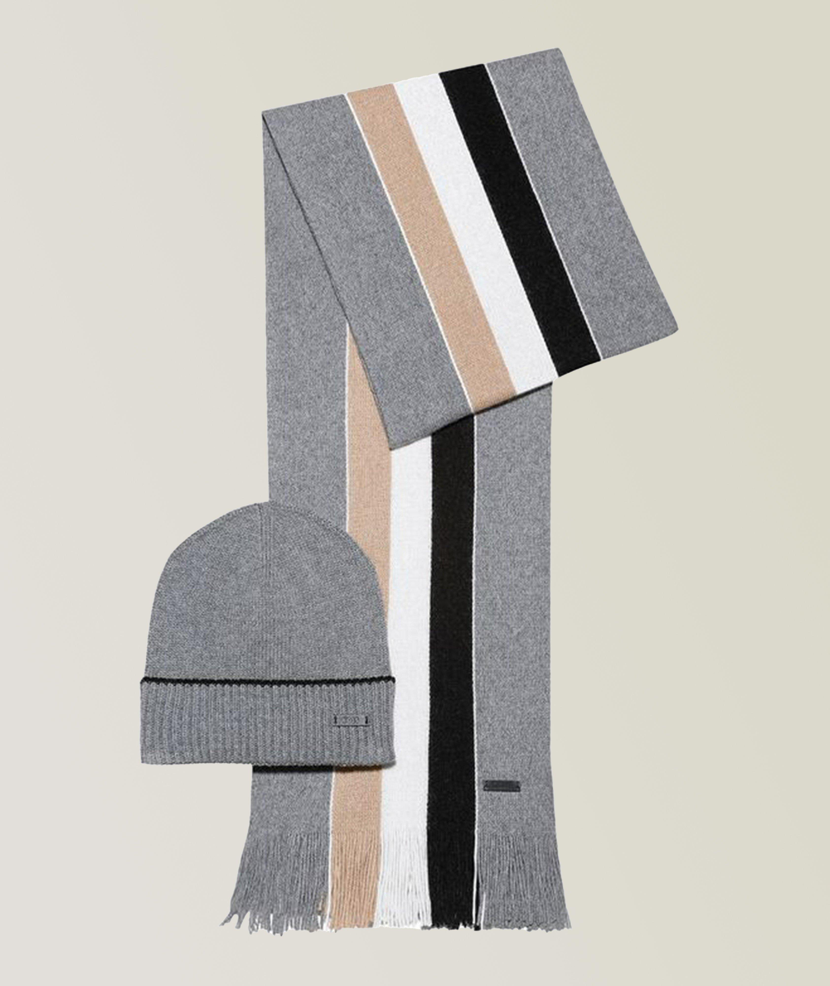 Ensemble, tuque et écharpe à rayures image 0