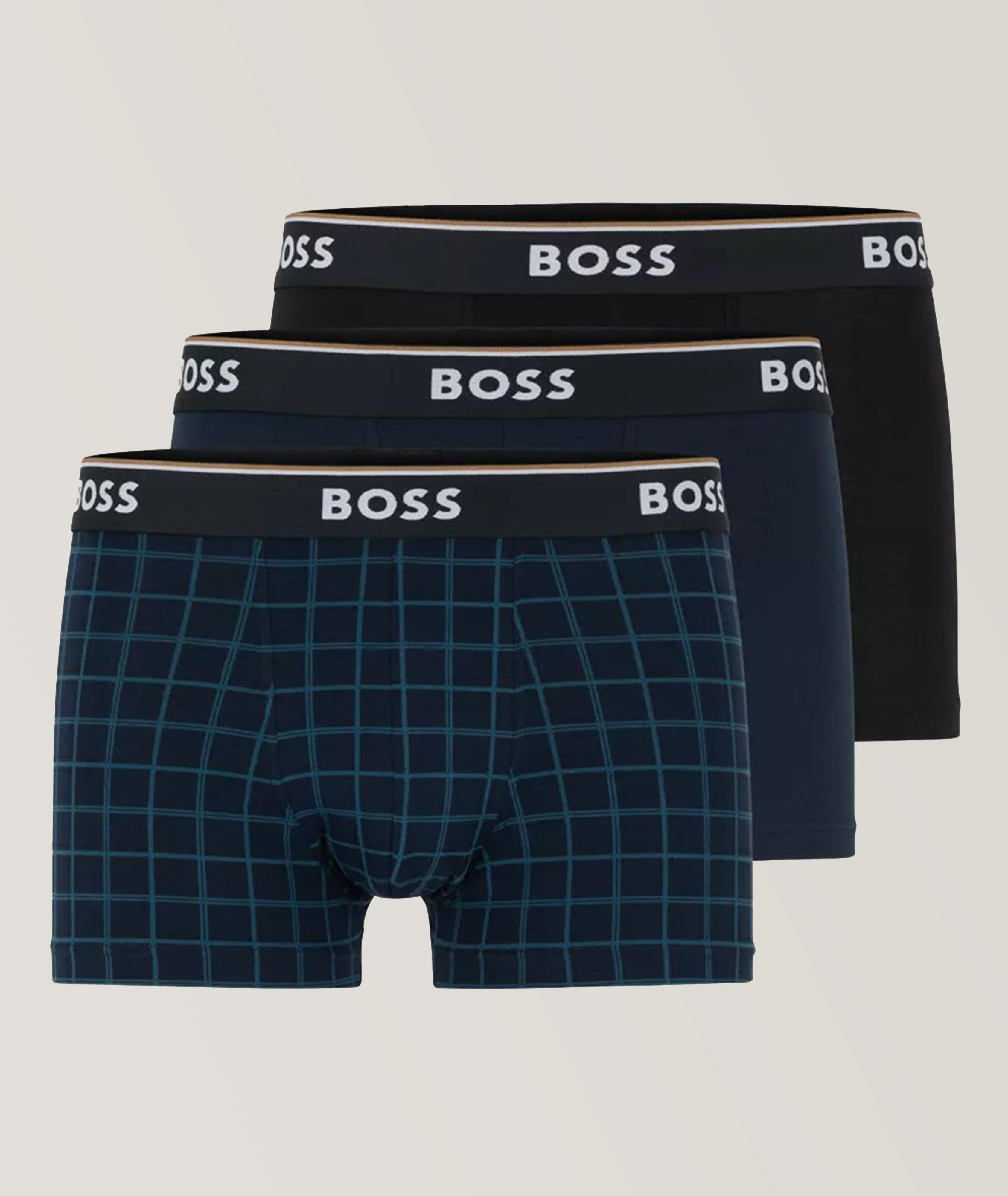 3-Pack Logo Stretch-Cotton Boxer Trunks image 0