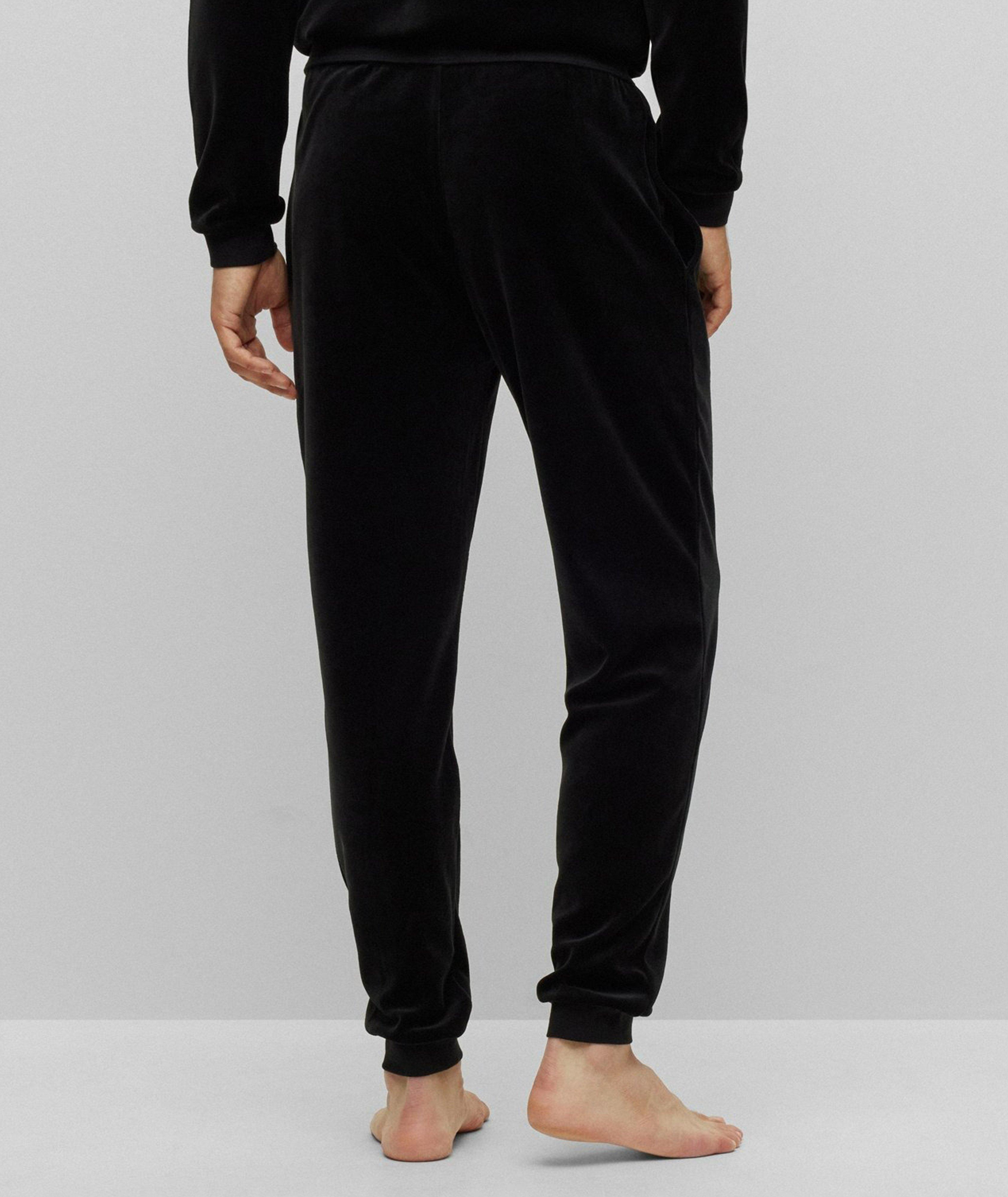 Cotton-Blend Velour Embroidered Joggers image 2