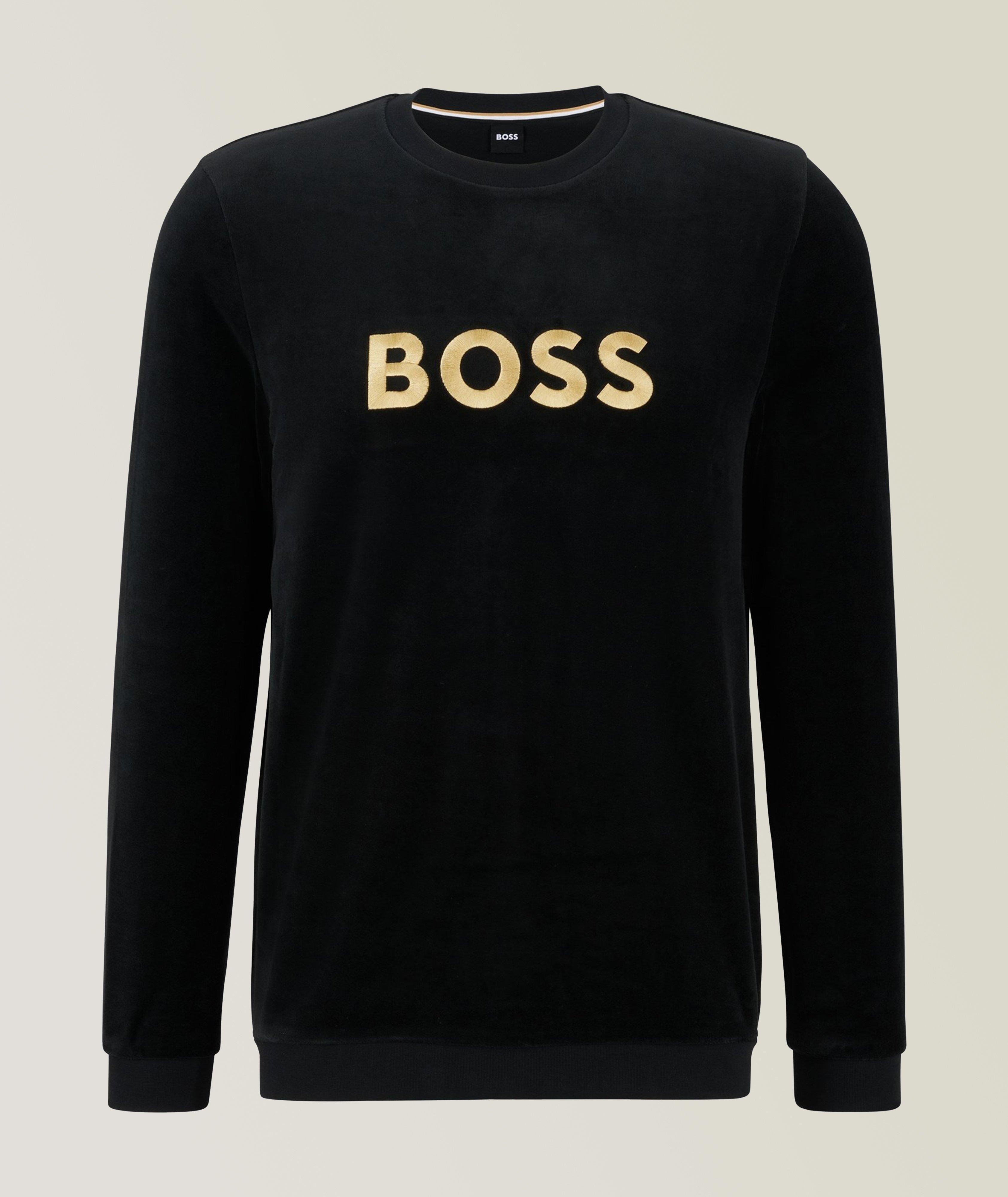Cotton-Blend Velour Embroidered Logo Sweatshirt image 0