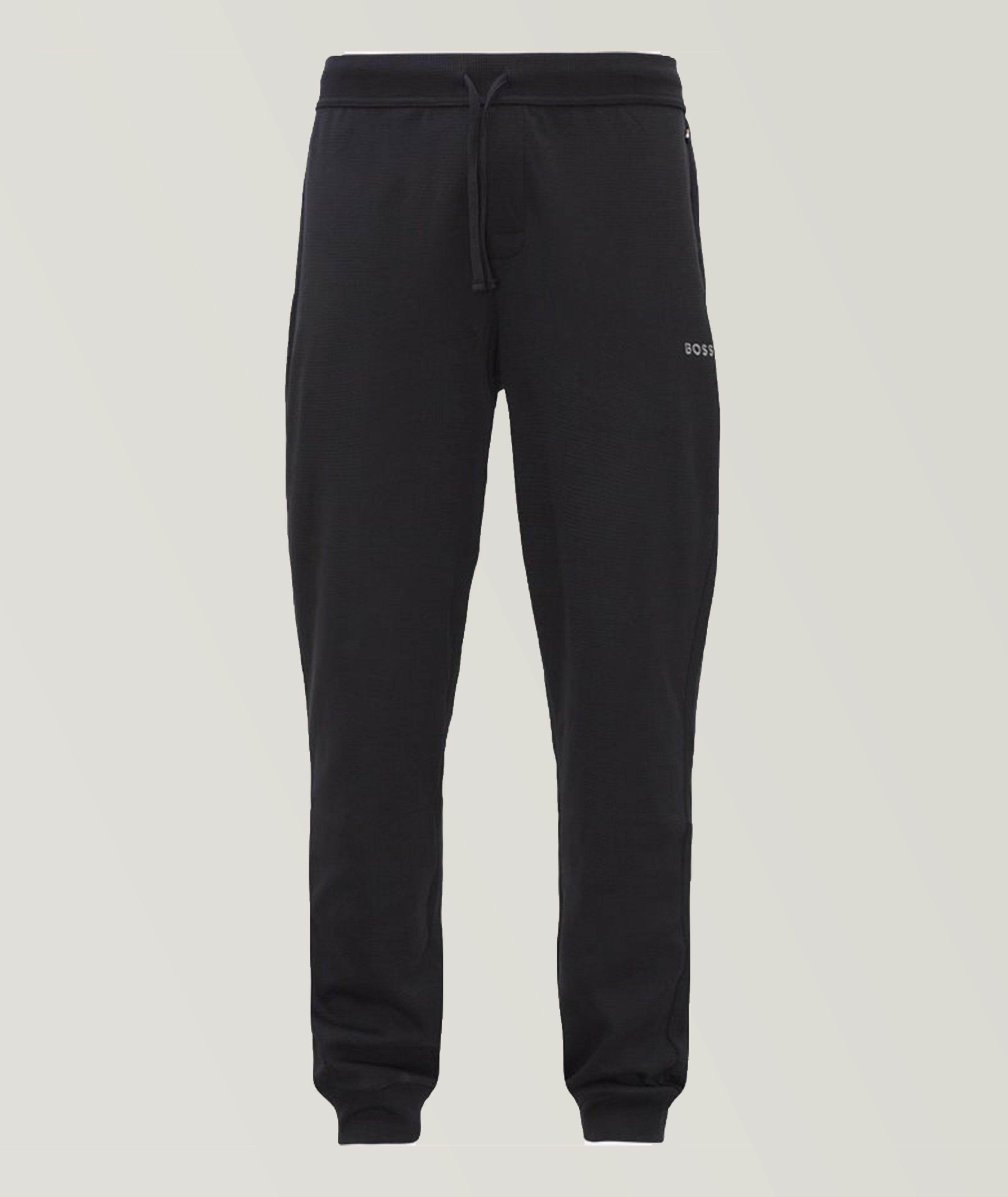Cotton-Blend Waffle Knit Pants image 0