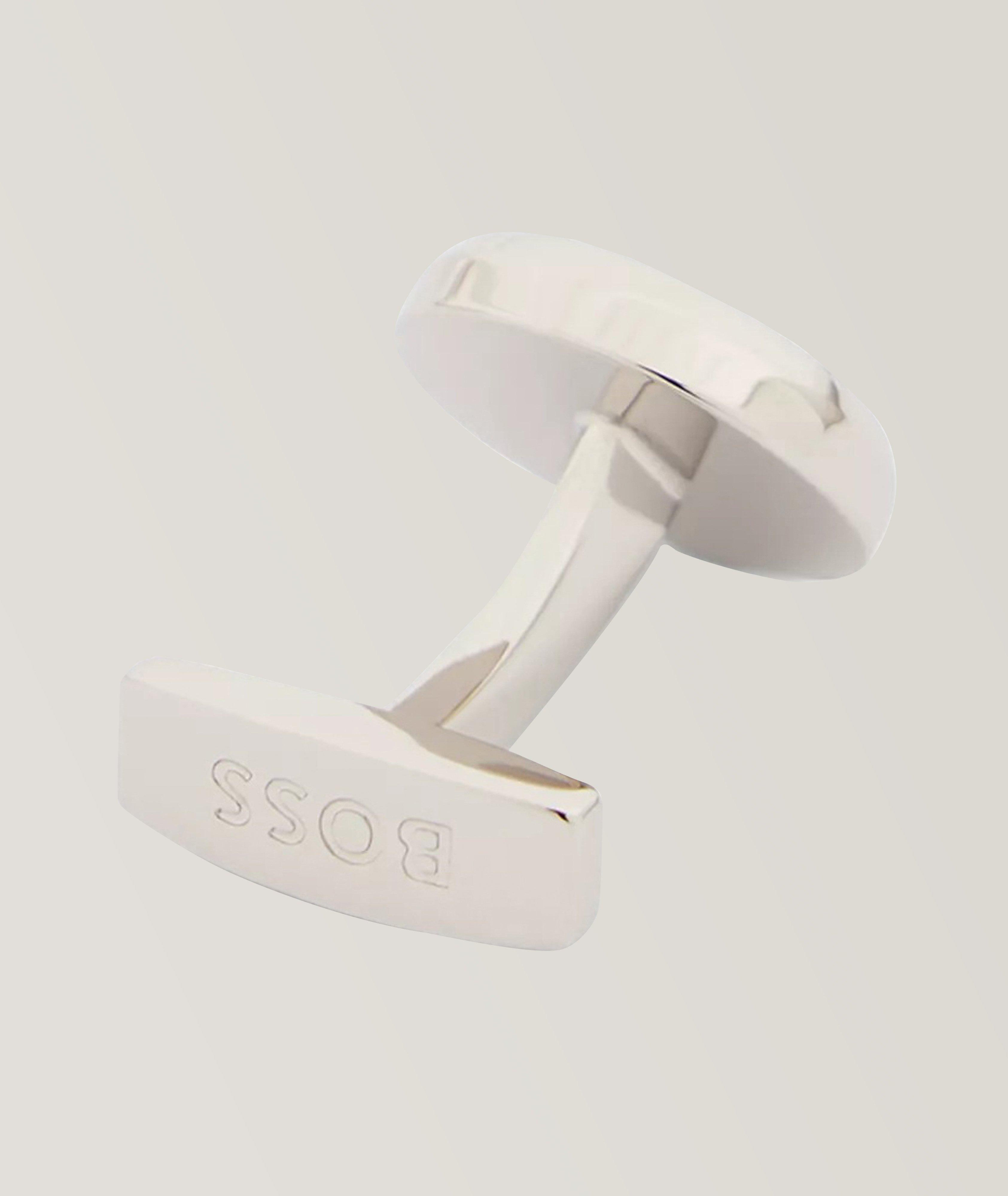 BOSS Logo Embossed Round Cufflinks Jewellery & Cufflinks Harry Rosen