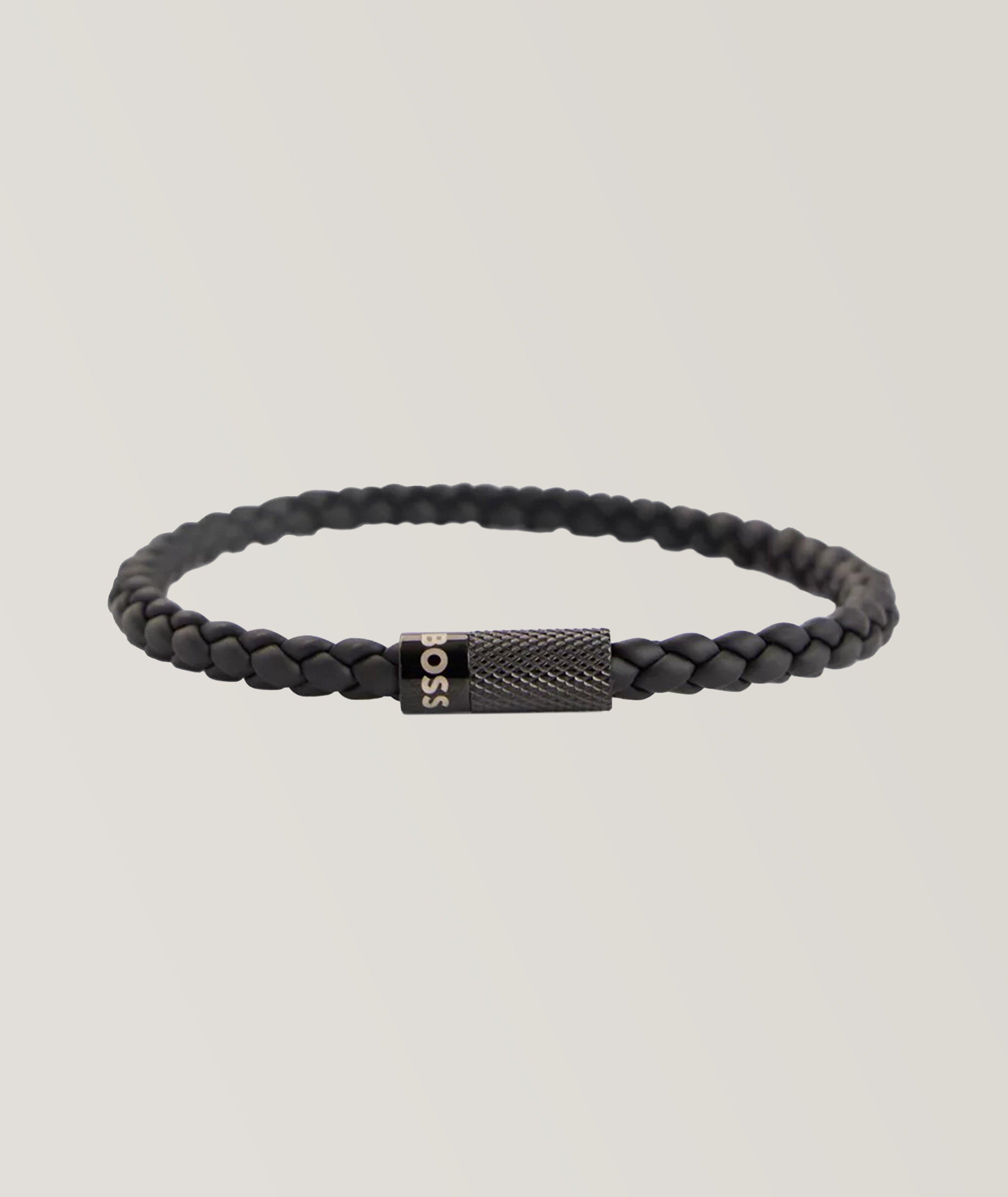 Braided Rubber Cuff Magnetic Logo Bracelet image 0