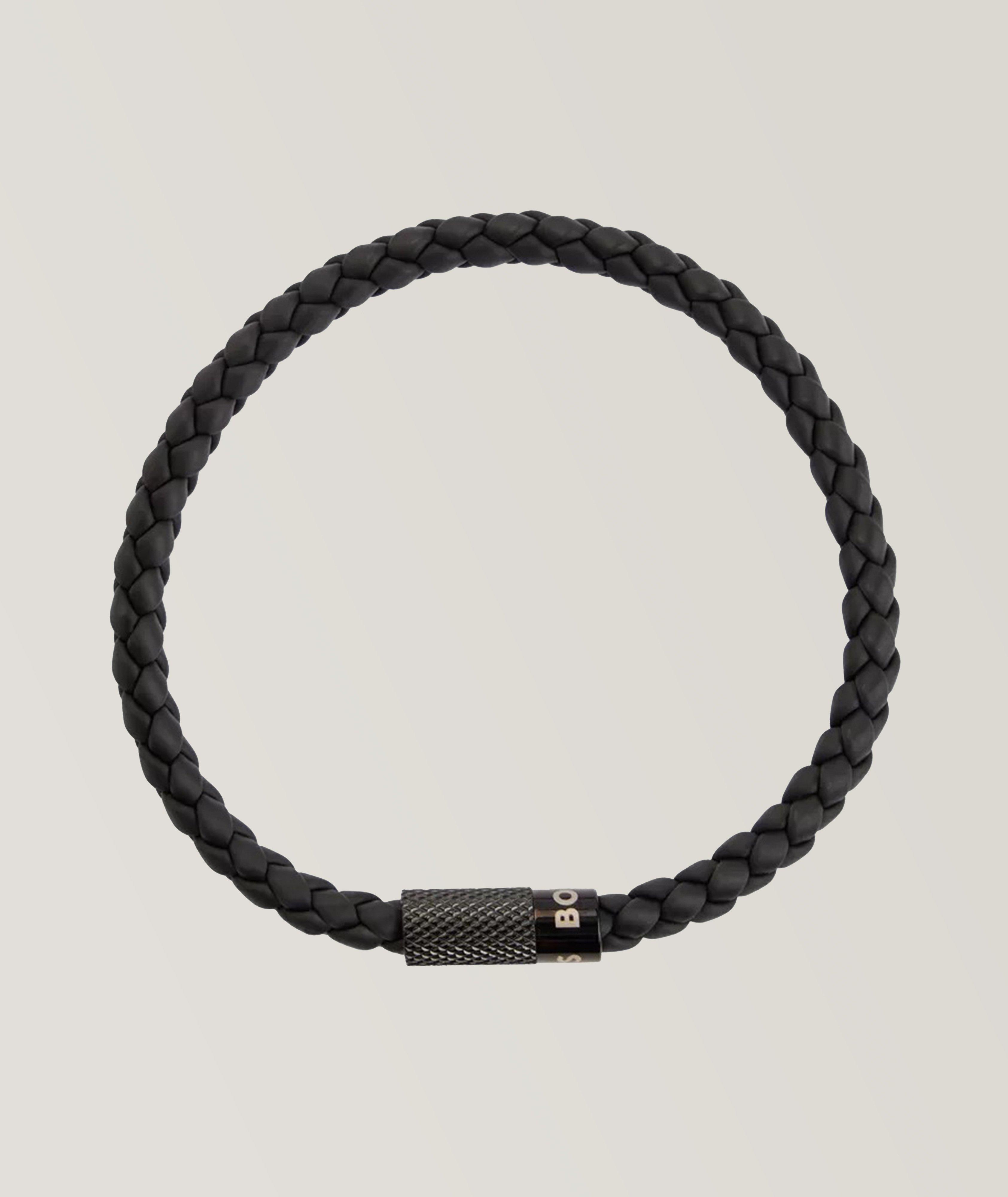 Braided Rubber Cuff Magnetic Logo Bracelet image 1