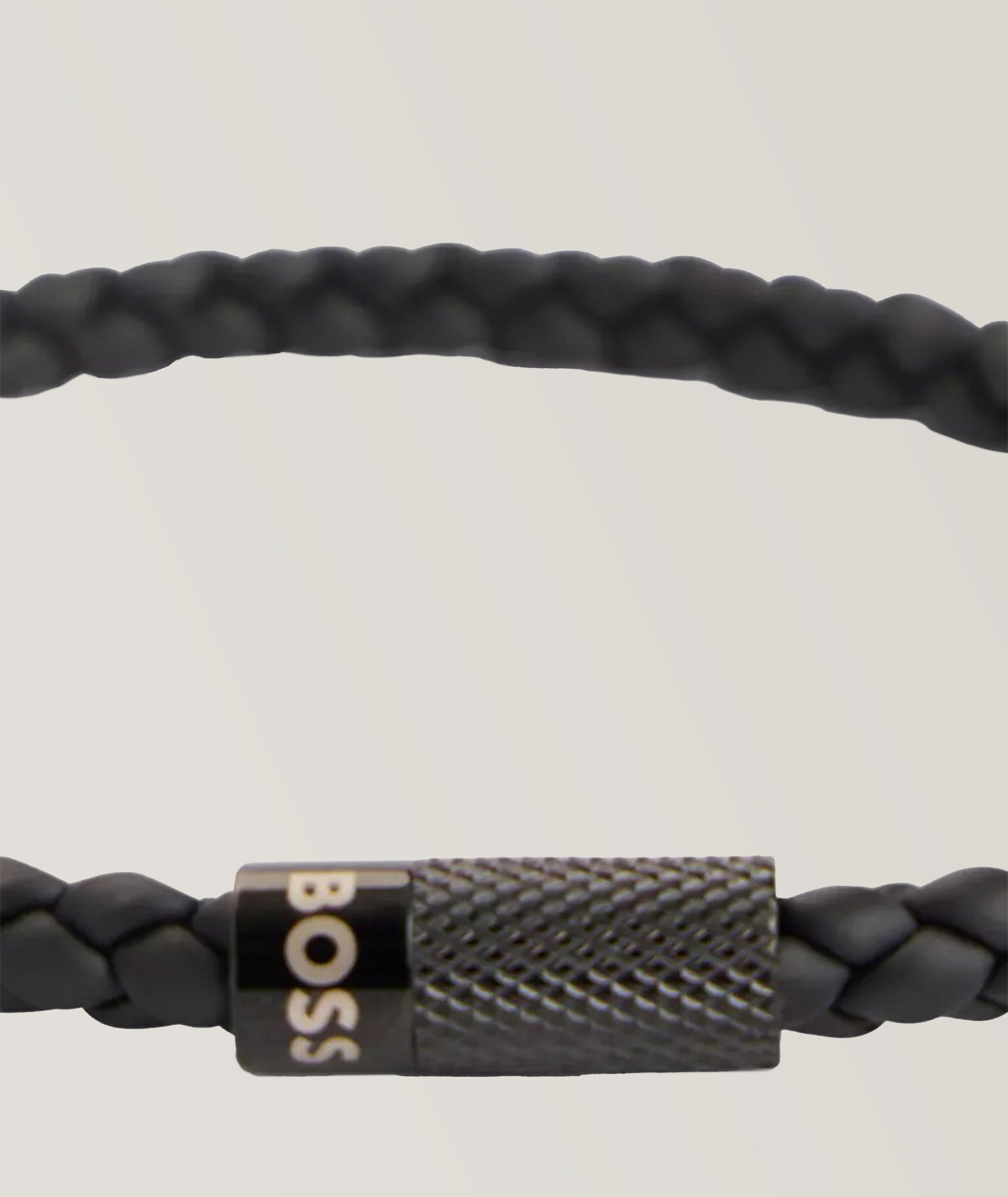 Braided Rubber Cuff Magnetic Logo Bracelet image 2