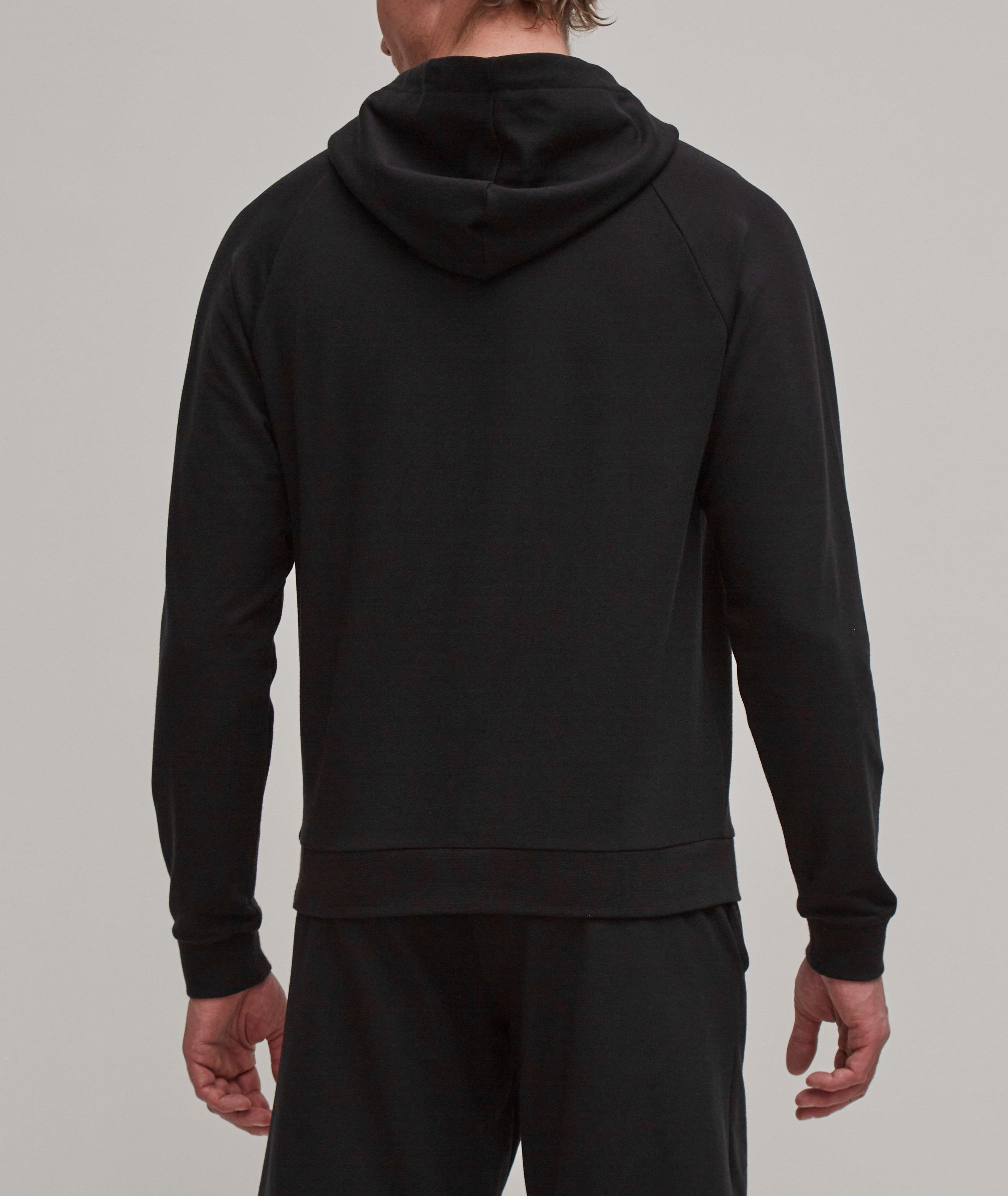 Large Logo Stripe Stretch-Cotton Fashion Hooded Sweater image 3