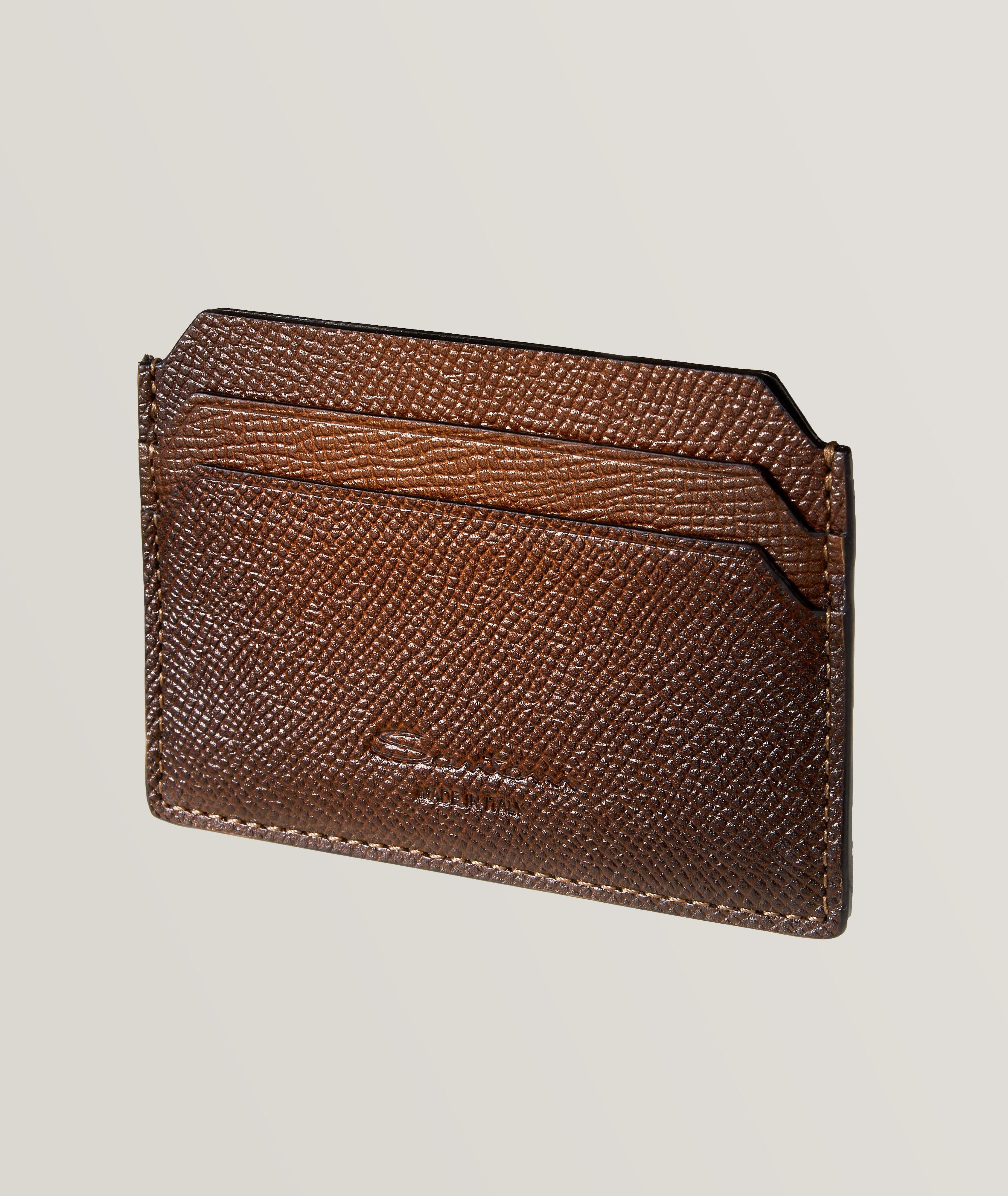 Porte-carte en cuir grenu image 0