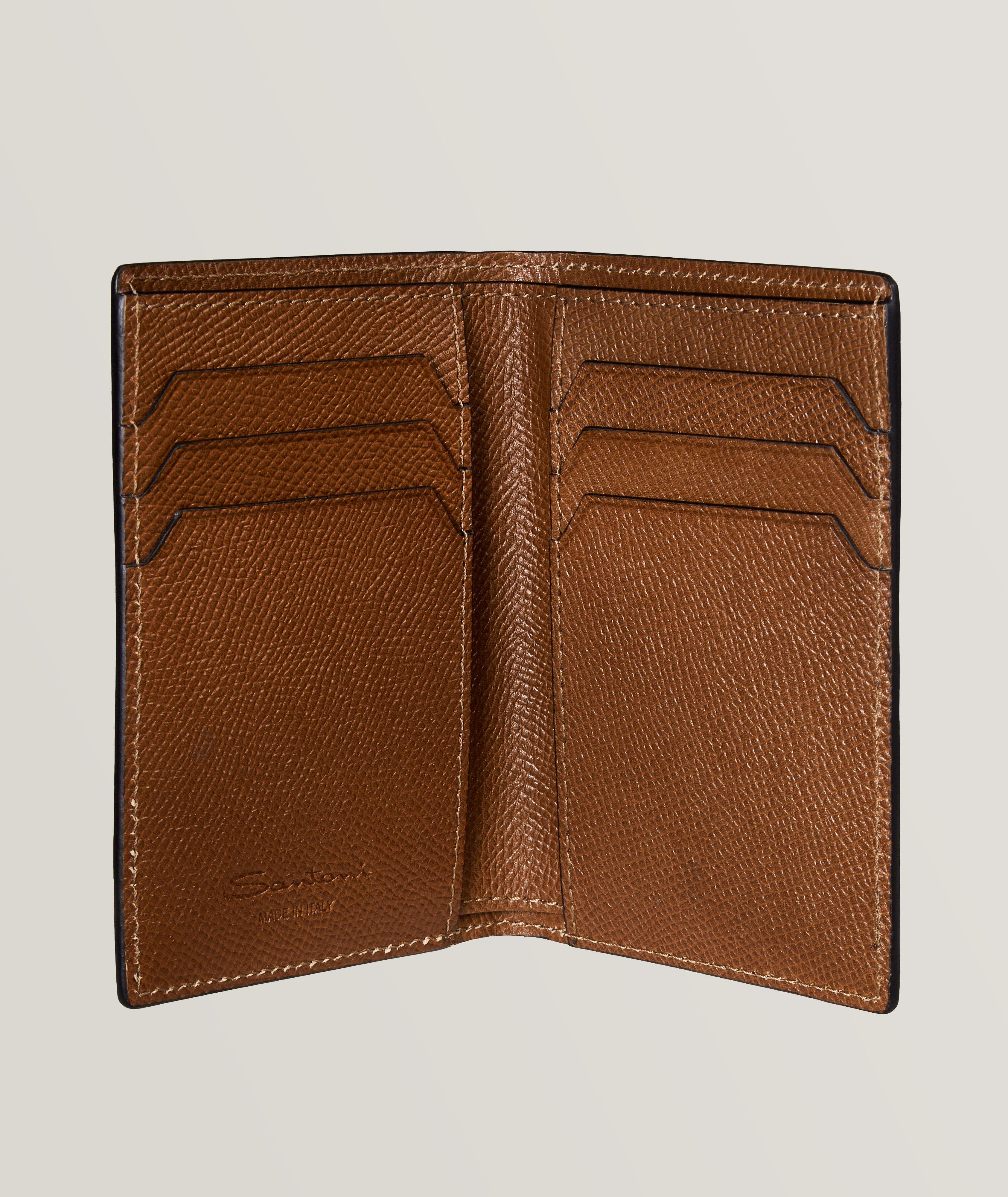 Air Burnished Grain Leather Vertical Card Case image 1