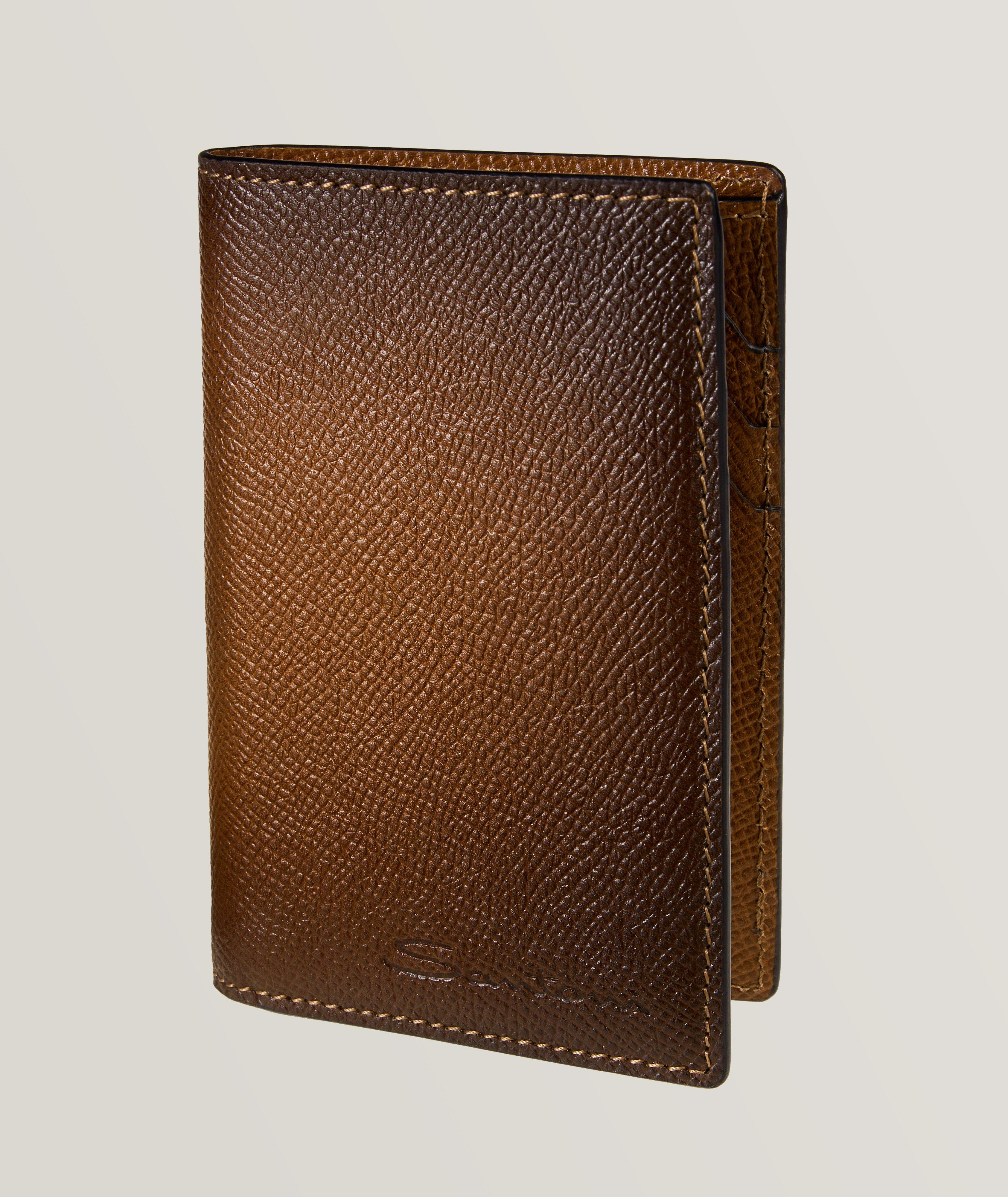 Air Burnished Grain Leather Vertical Card Case image 0